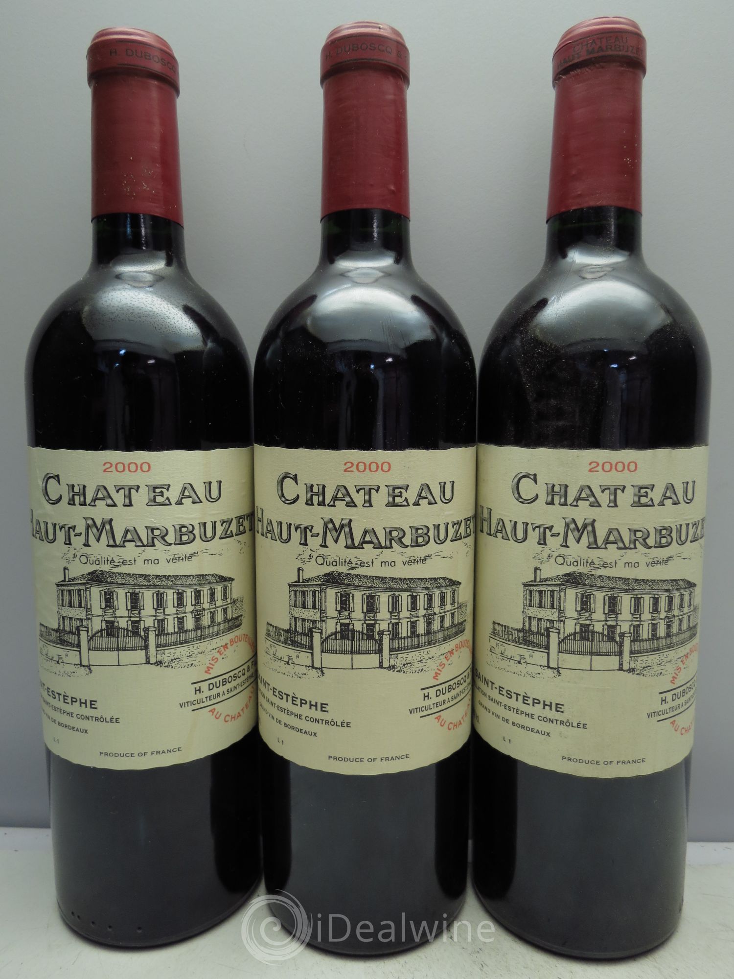 Château Haut Marbuzet 2000 - Lot de 3 bouteilles - 0