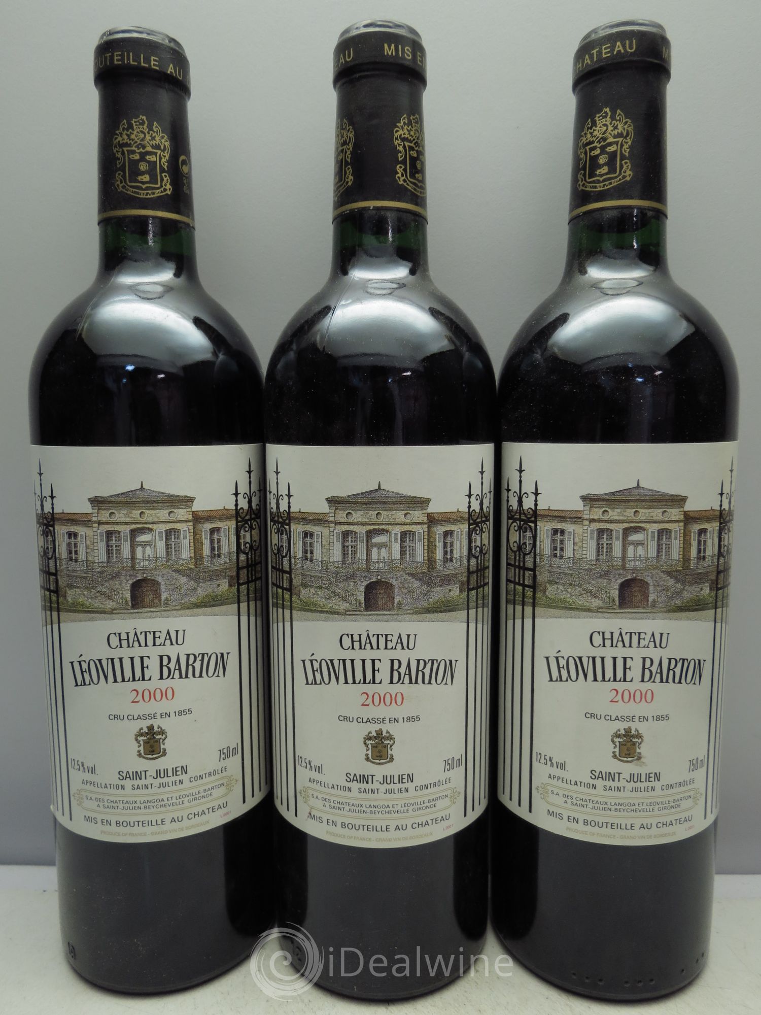 Château Léoville Barton 2ème Grand Cru Classé 2000 - Lot de 3 bouteilles - 0