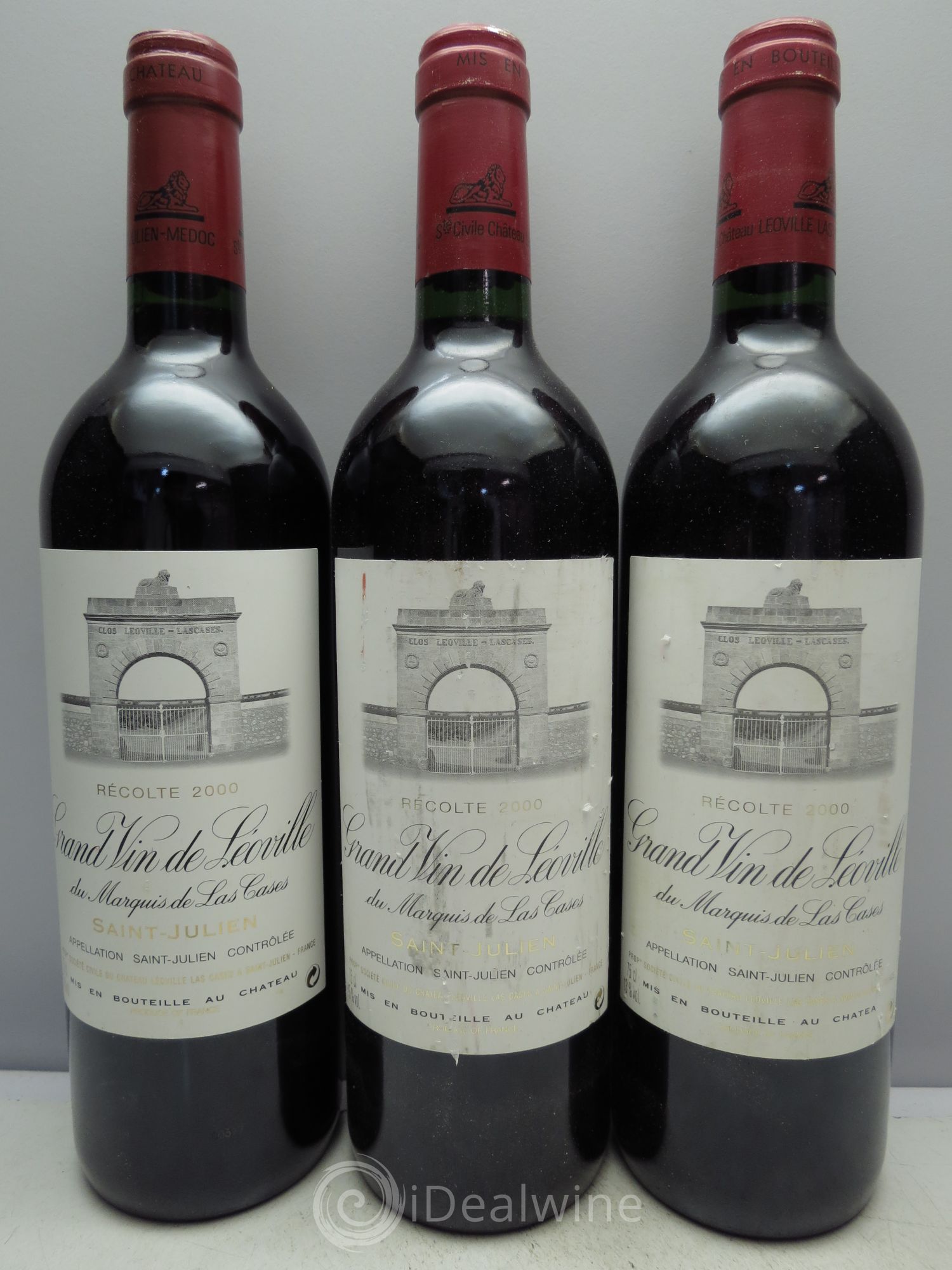 Château Léoville Las Cases 2ème Grand Cru Classé 2000 - Lot de 3 bouteilles - 0