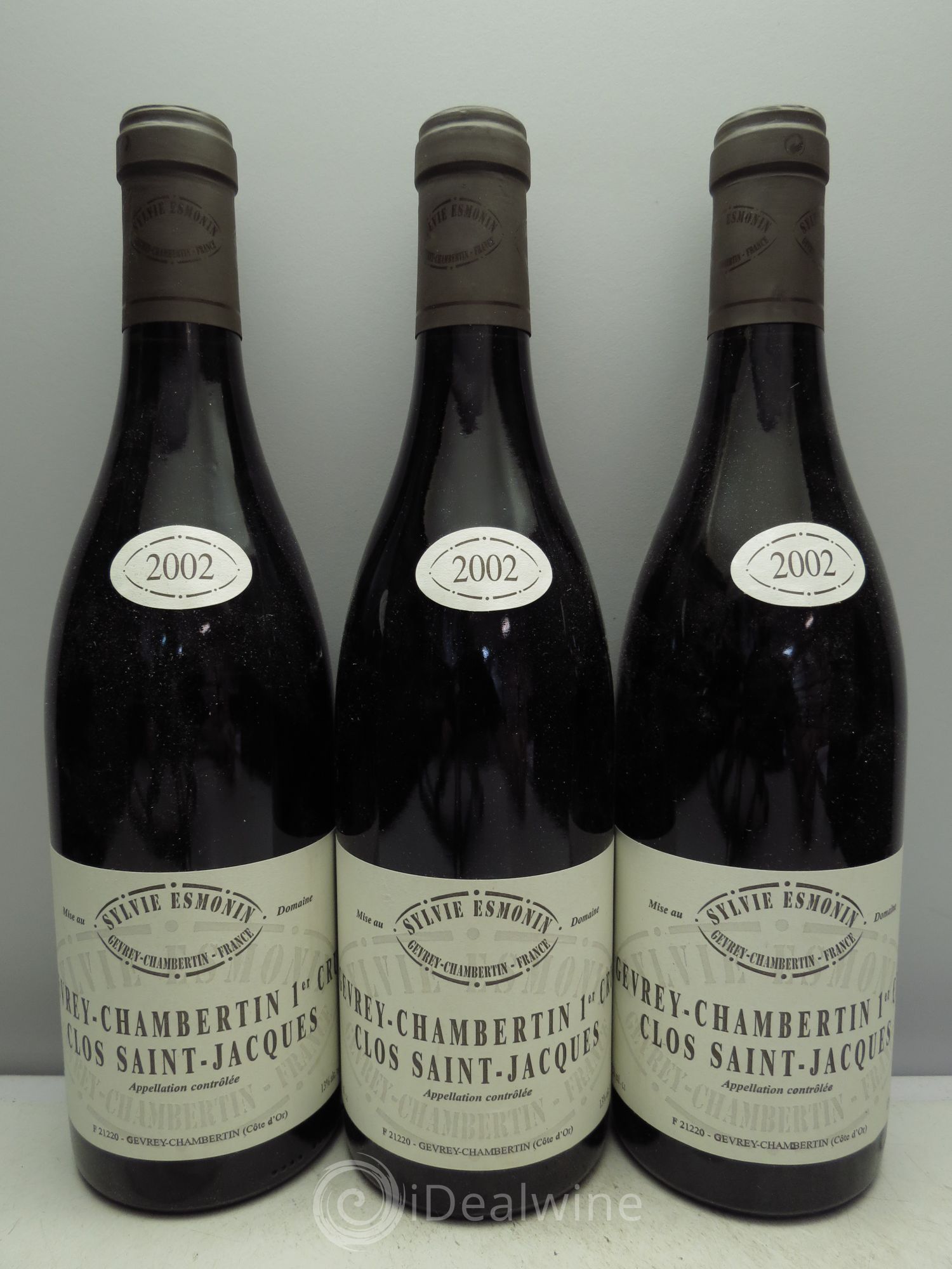 Gevrey-Chambertin 1er Cru Clos Saint Jacques Sylvie Esmonin 2002 - Lot de 3 bouteilles - 0