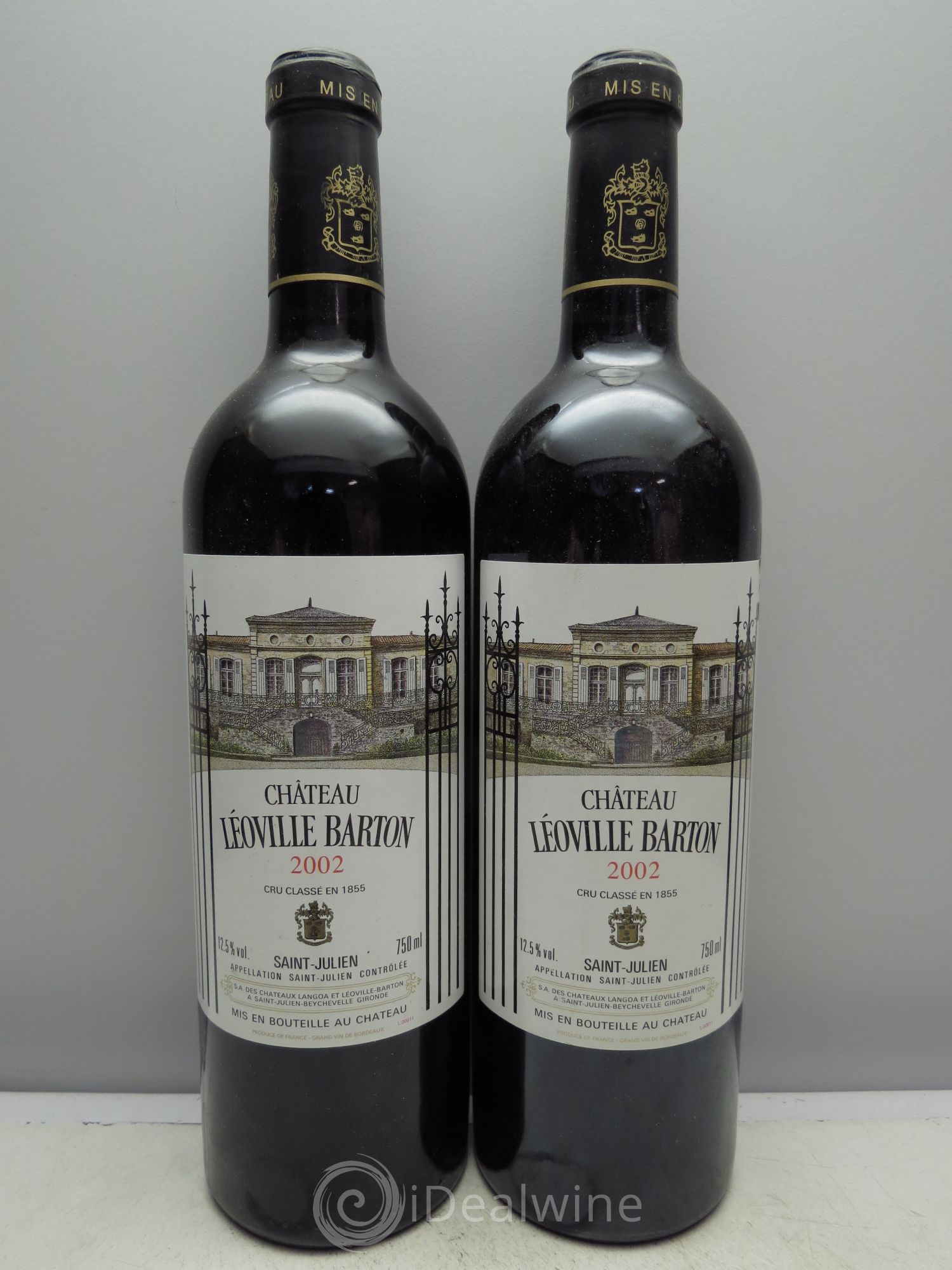 Château Léoville Barton 2ème Grand Cru Classé 2002 - Lot de 2 bouteilles - 0