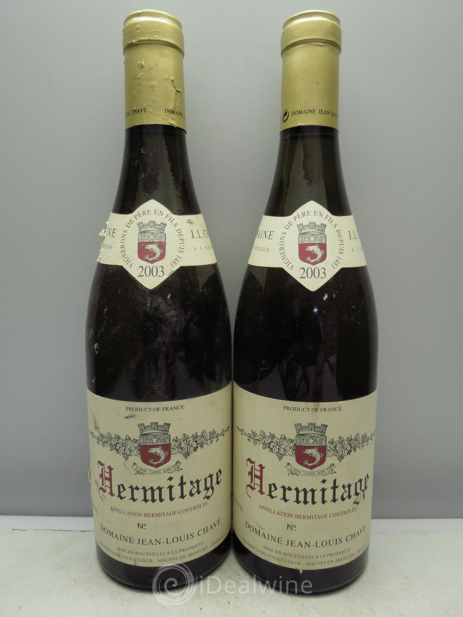 Hermitage Jean-Louis Chave 2003 - Lot de 2 bouteilles - 0