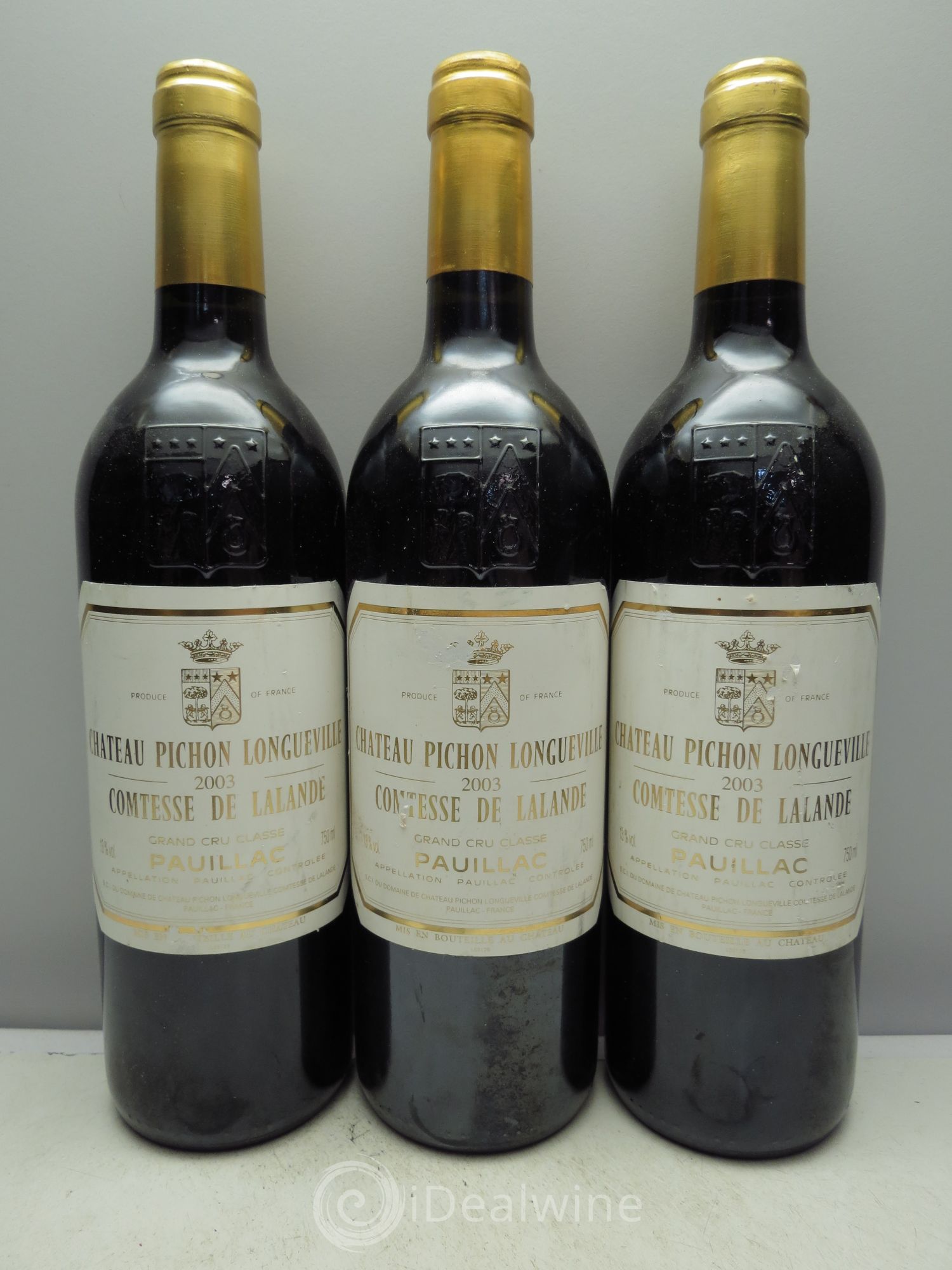 Château Pichon Longueville Comtesse de Lalande 2ème Grand Cru Classé 2003 - Lot de 3 bouteilles - 0