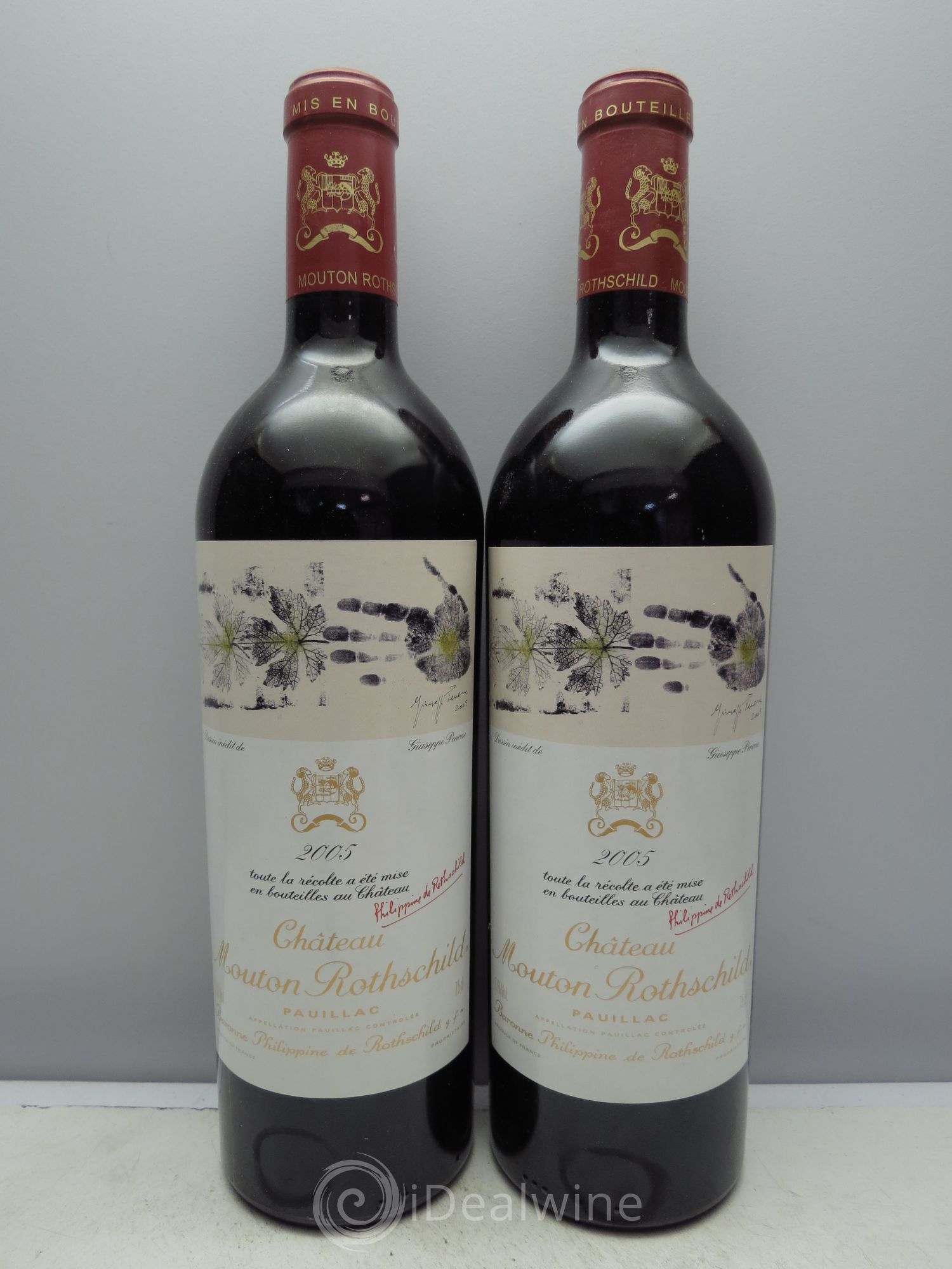 Château Mouton Rothschild 1er Grand Cru Classé 2005 - Lot de 2 bouteilles - 0