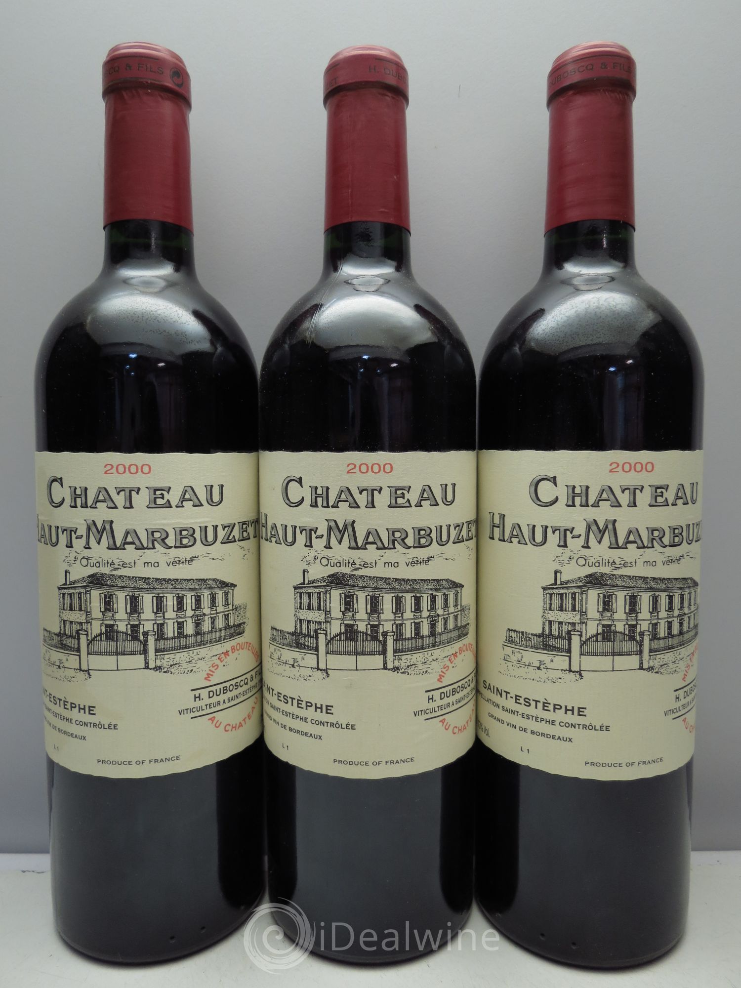 Château Haut Marbuzet 2000 - Lot de 3 bouteilles - 0