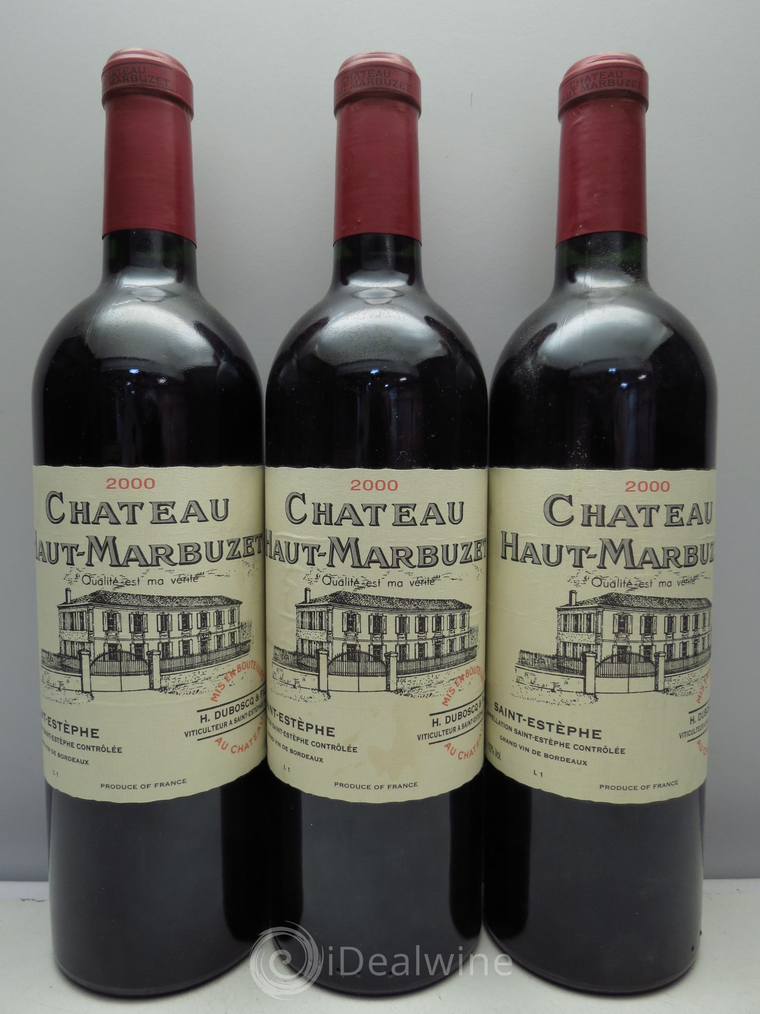 Château Haut Marbuzet 2000 - Lot de 3 bouteilles - 0
