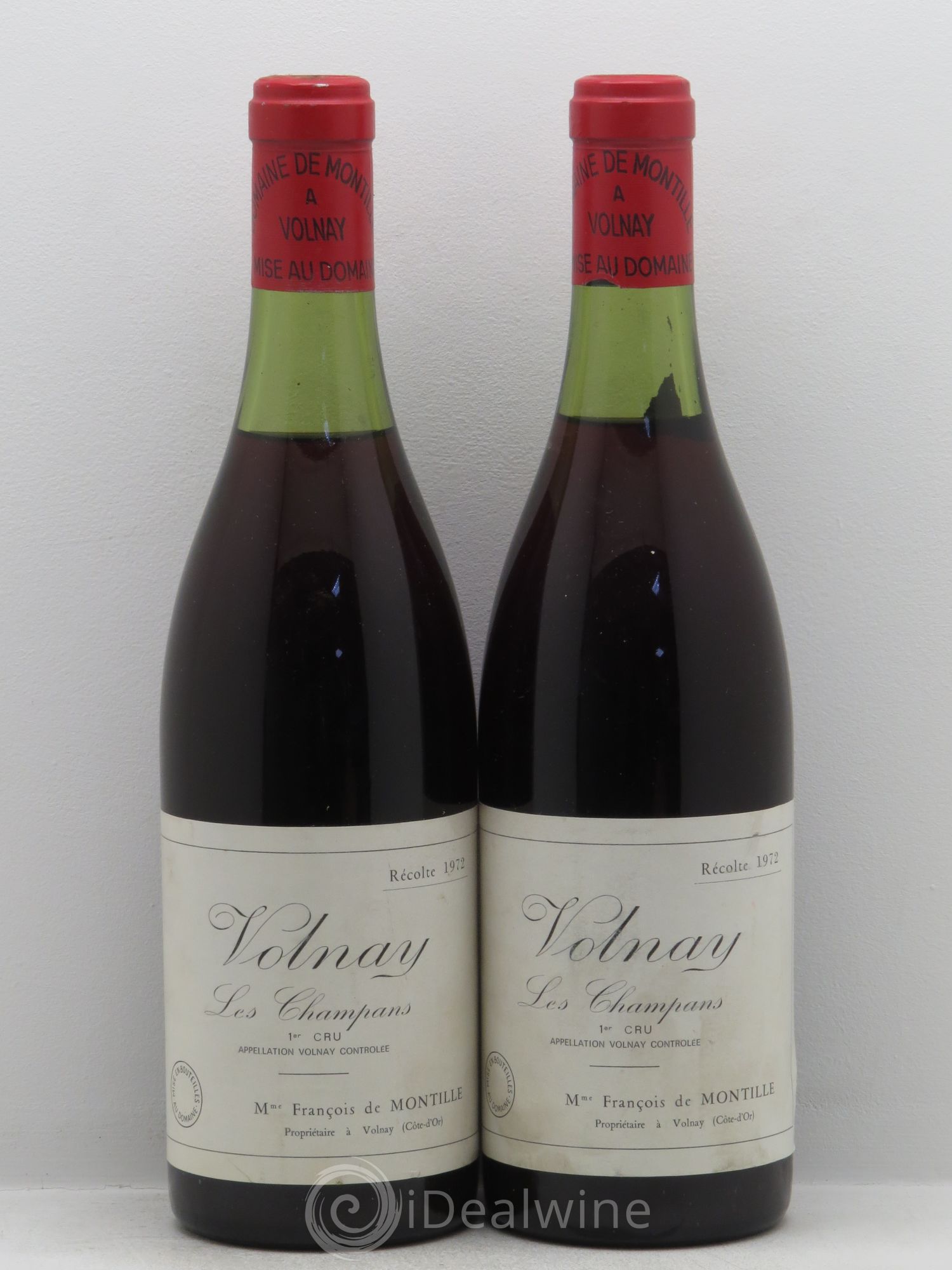 Volnay 1er Cru Les Champans De Montille (Domaine) 1972 - Lot de 2 bouteilles - 0
