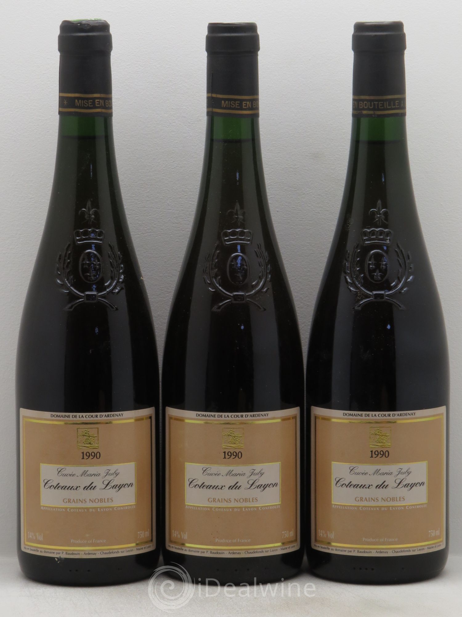 Coteaux du Layon Grains Nobles P.Baudoin 1990 - Lotto di 3 bottiglie - 0