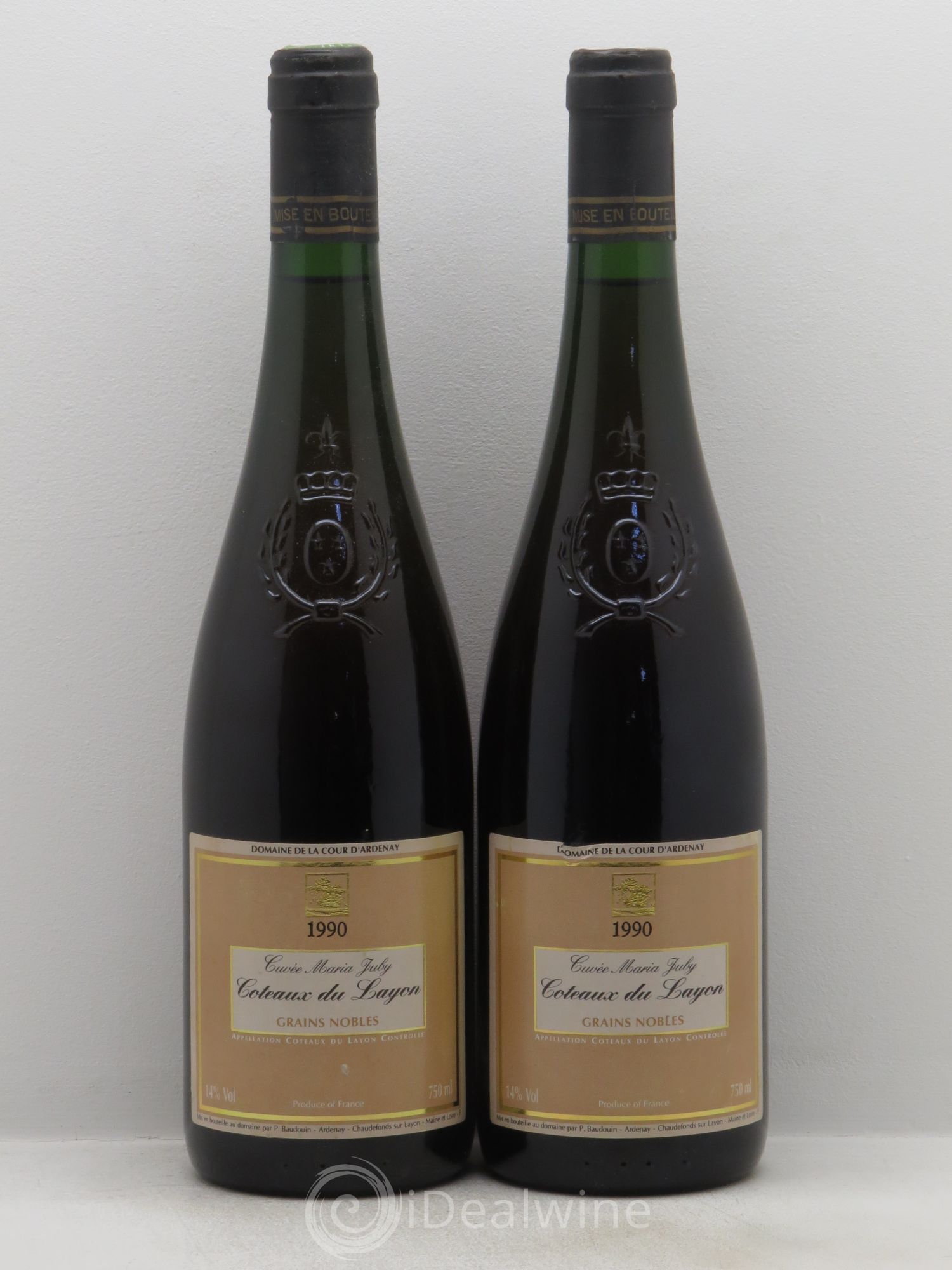 Coteaux du Layon Grains Nobles P.Baudoin 1990 - Lotto di 2 bottiglie - 0