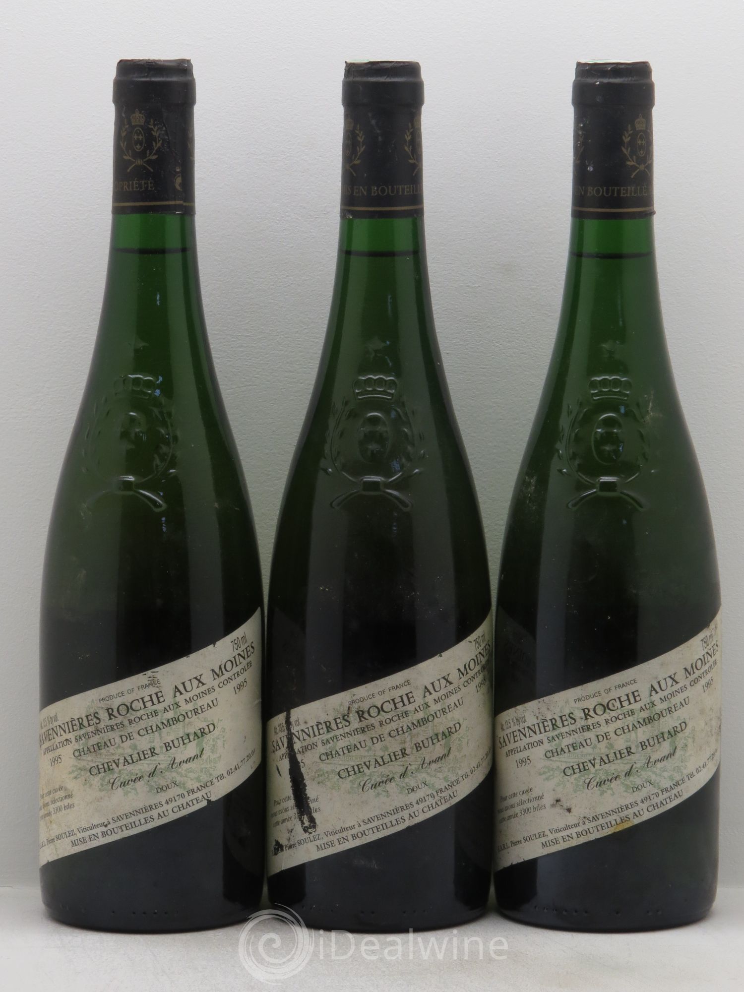 Savennières Roche Aux Moines Cuvée d'Avant 1995 - Lot de 3 bouteilles - 0