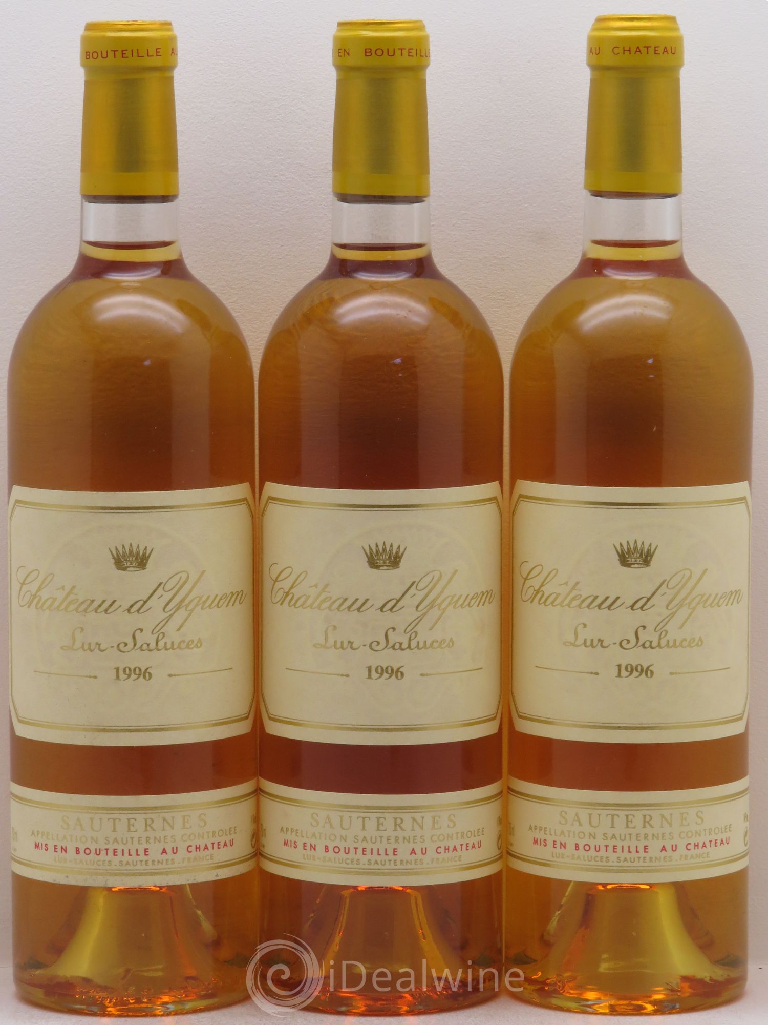 Château d' Yquem 1er Cru Classé Supérieur 1996 - Lotto di 3 bottiglie - 0
