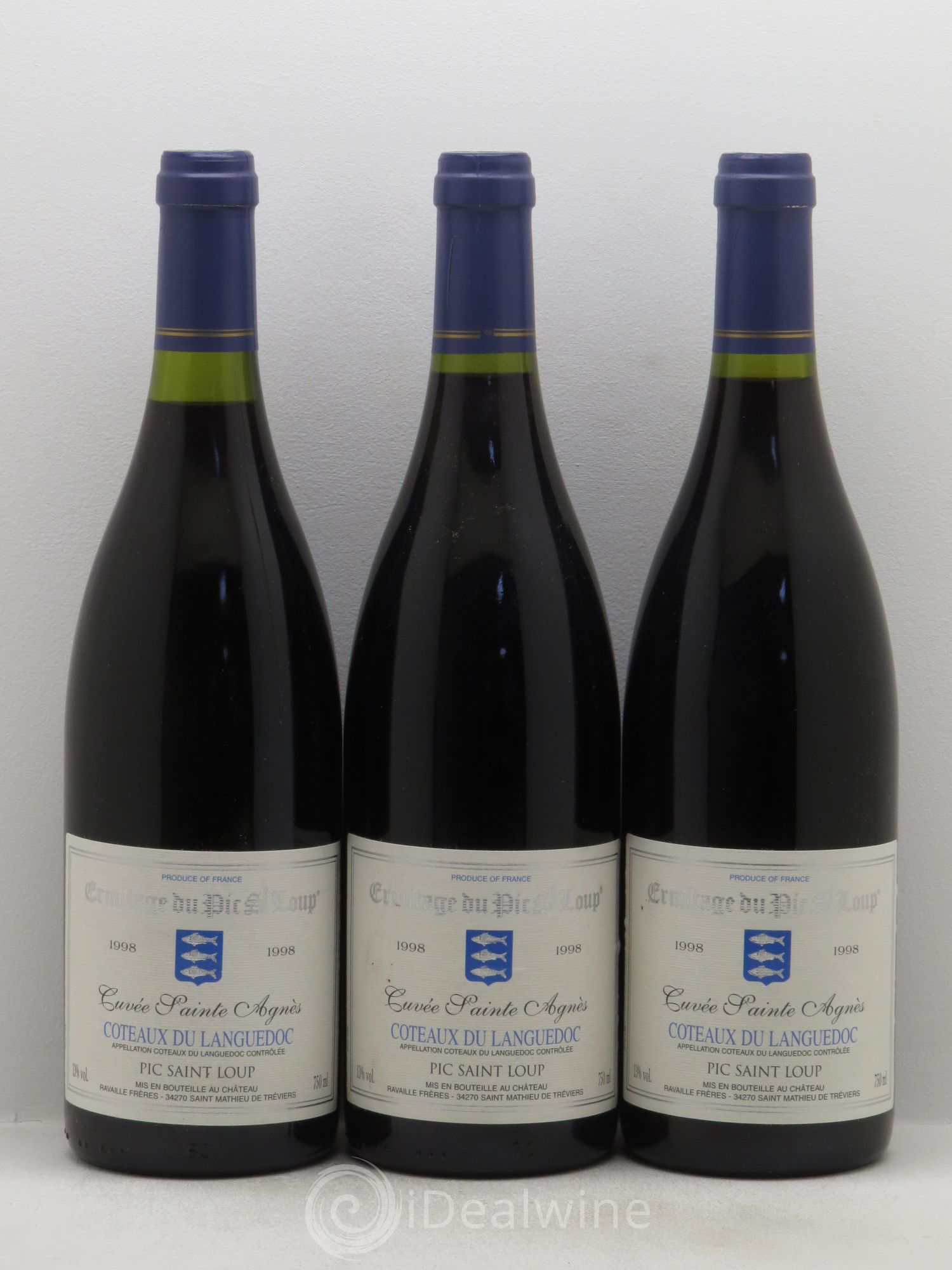 Coteaux du Languedoc Ermitage du Pic St Loup Cuvée Ste Agnès 1998 - Posten von 3 Flaschen - 0