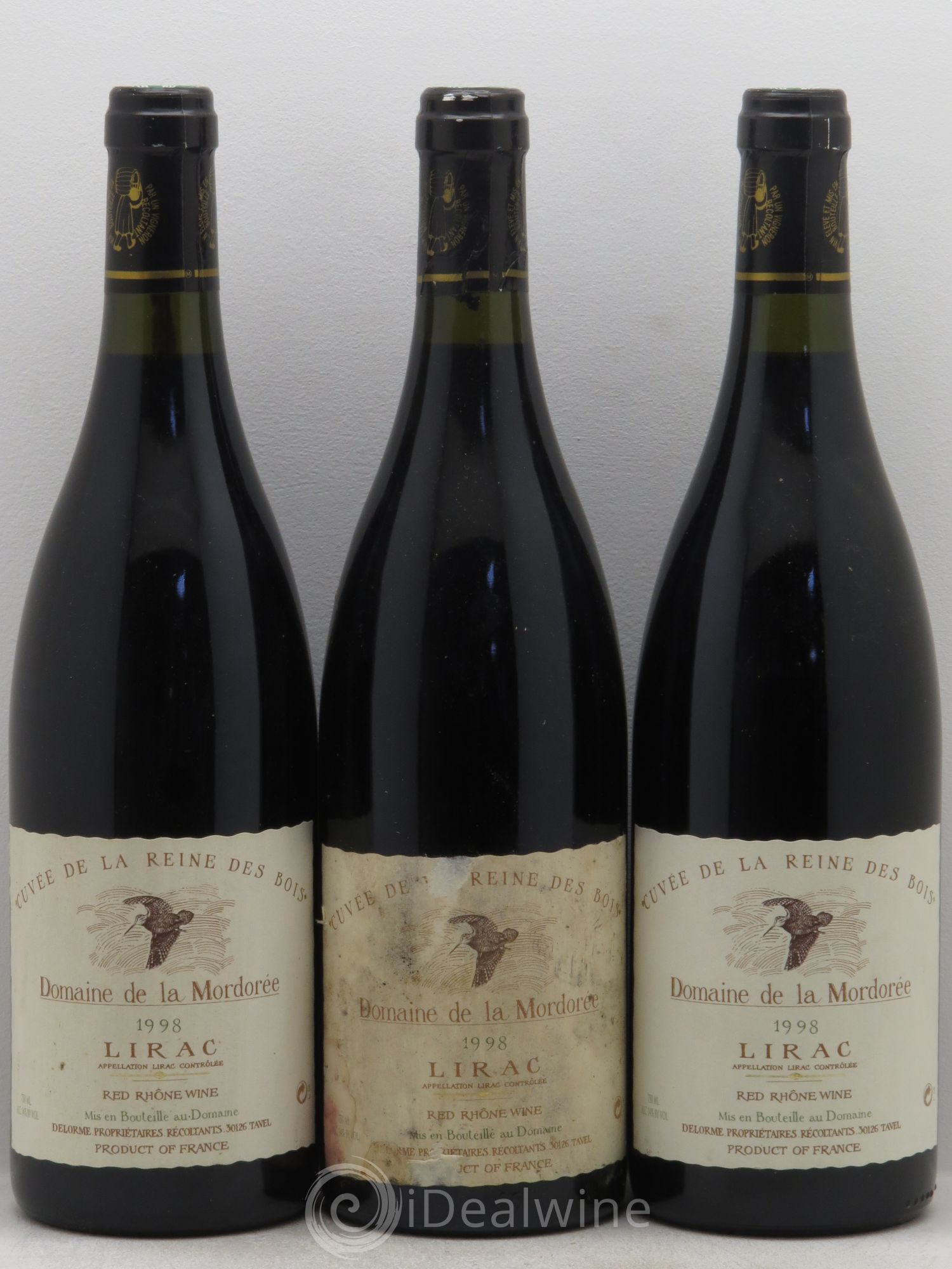 Lirac Cuvée Reine des Bois La Mordorée (Domaine de) 1998 - Lot de 3 bouteilles - 0