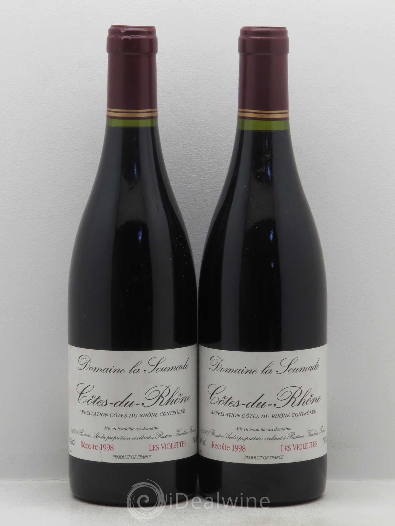 Côtes-du-Rhône La Soumade Les Violettes 1998 - Posten von 2 Flaschen - 0