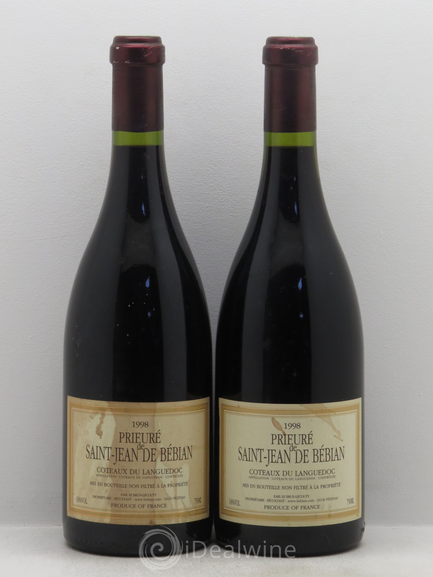 Languedoc Prieuré St-Jean de Bébian 1998 - Lot de 2 bouteilles - 0