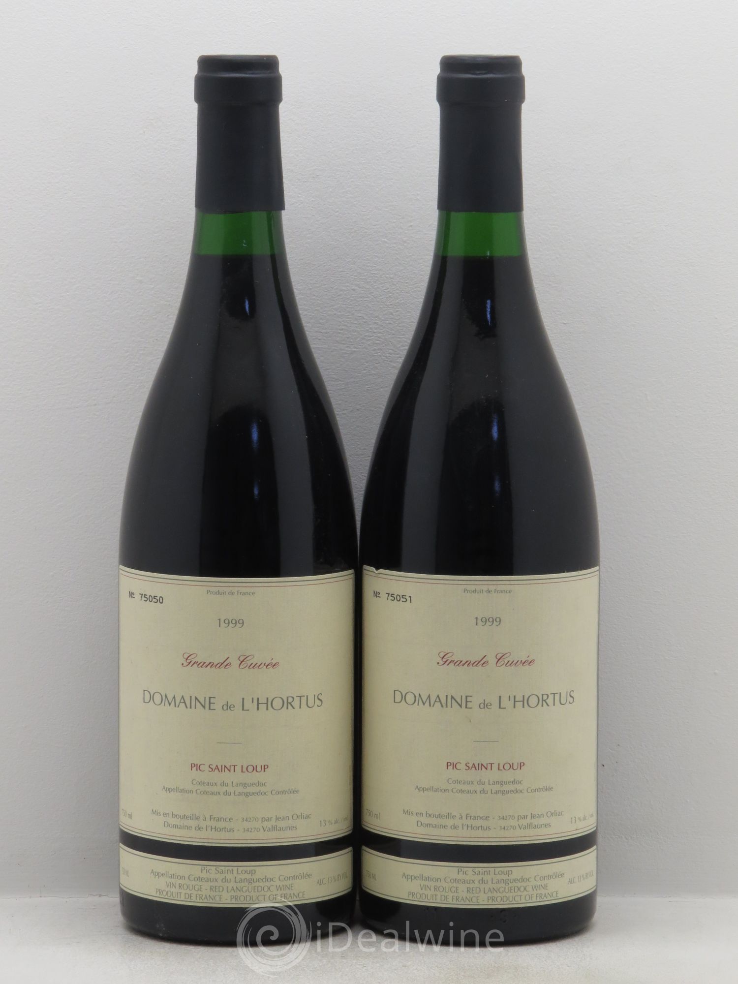 Pic Saint-Loup Domaine de L'Hortus Grande Cuvée Famille Orliac 1999 - Lot de 2 bouteilles - 0