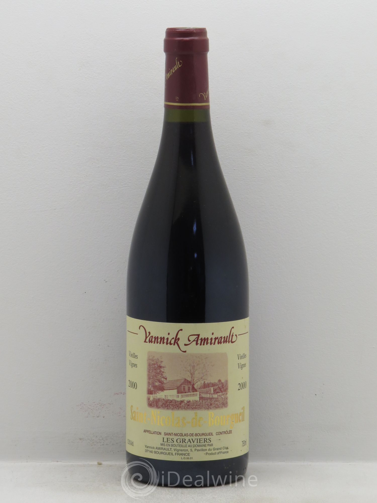 Saint-Nicolas de Bourgueil Les Graviers Vieilles Vignes Y.Amirault 2000 - Posten von 1 Flasche - 0