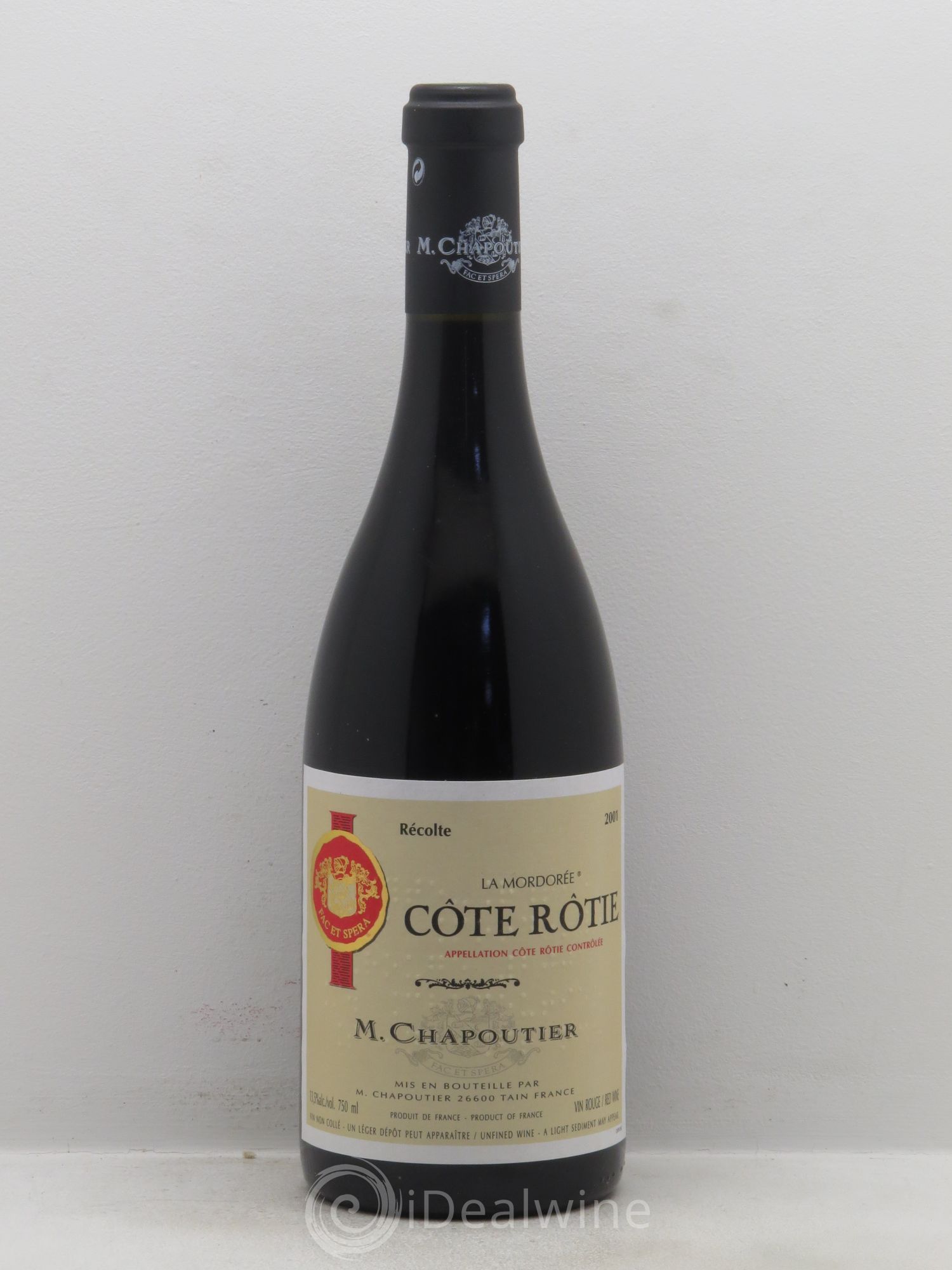 Côte-Rôtie La Mordorée Chapoutier 2001 - Lot de 1 bouteille - 0