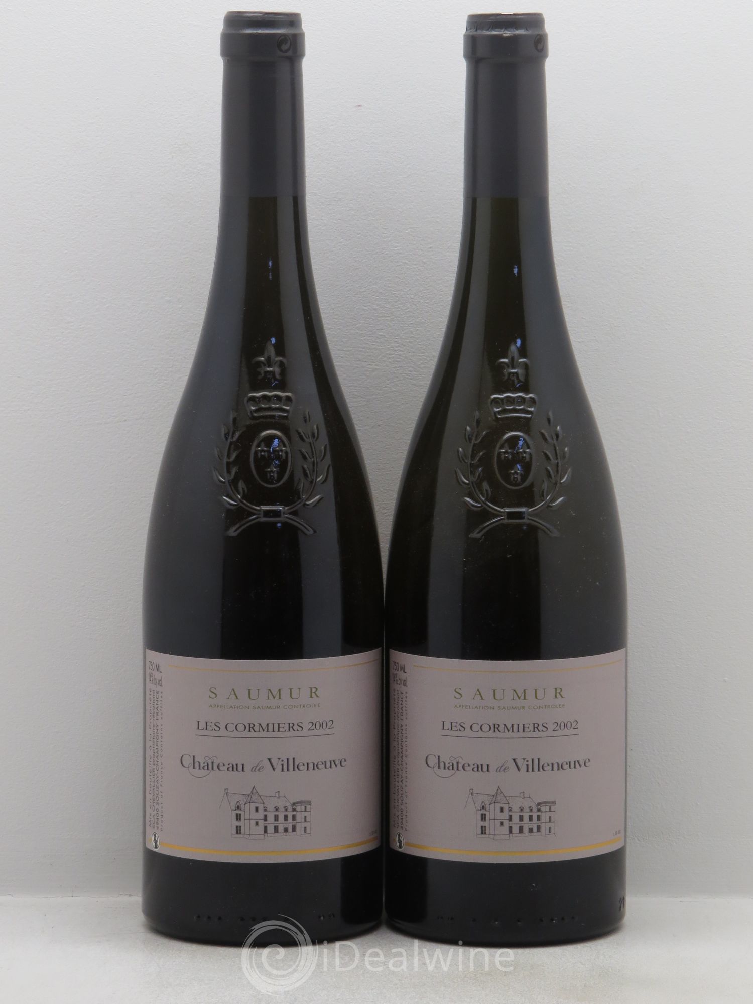 Saumur Château de Villeneuve Les Cormiers 2002 - Posten von 2 Flaschen - 0
