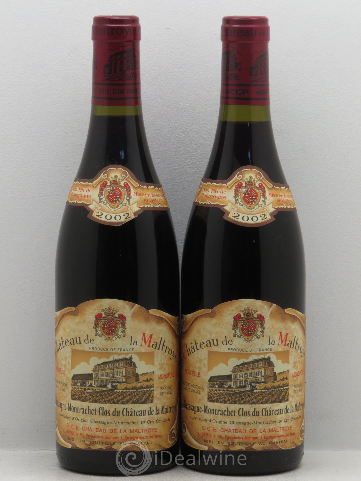 Chassagne-Montrachet 1er Cru La Maltroye Clos du Château 2002 - Posten von 2 Flaschen - 0