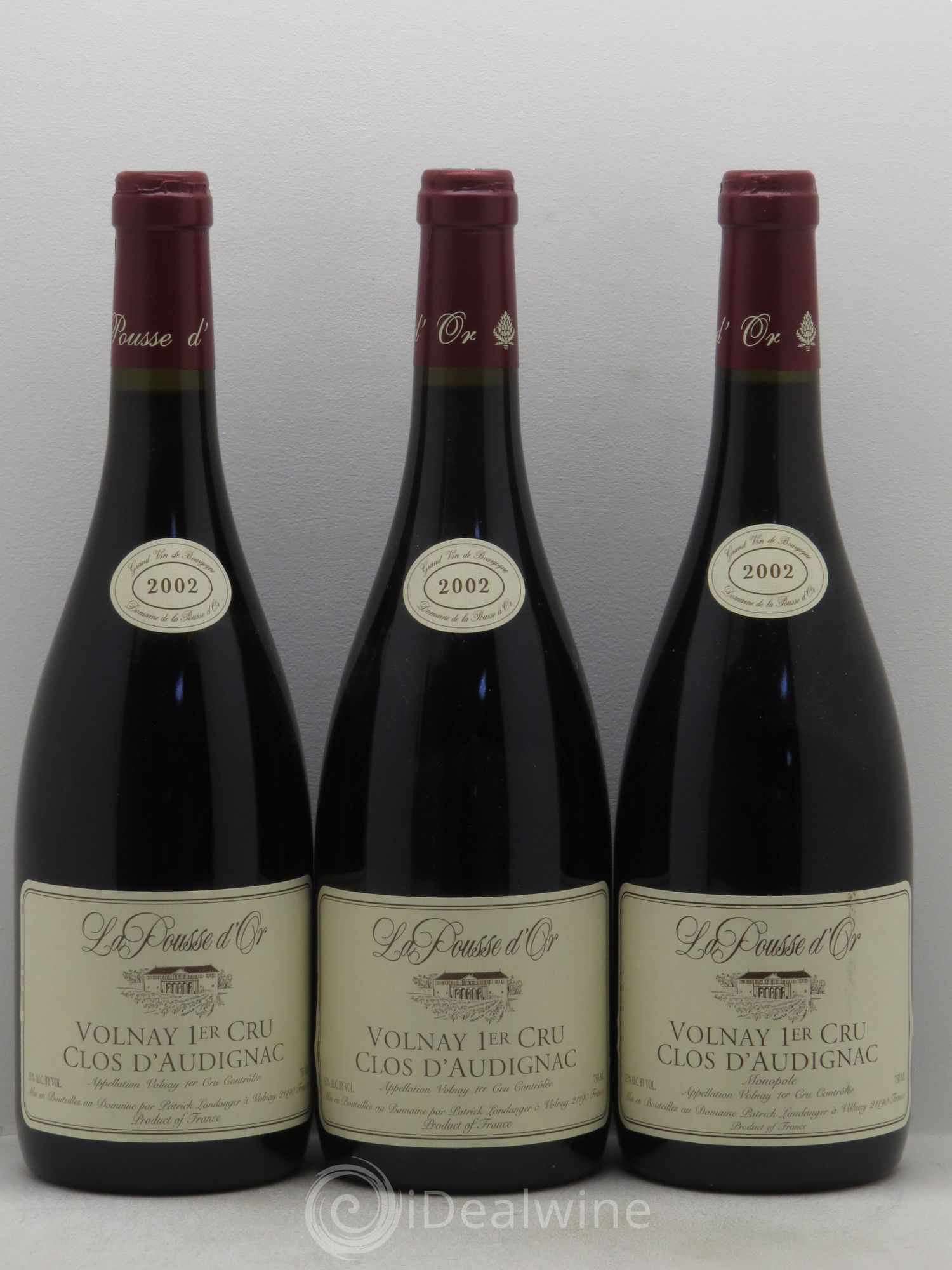 Volnay 1er Cru Clos d'Audignac La Pousse d'Or (Domaine de) 2002 - Lot de 3 bouteilles - 0