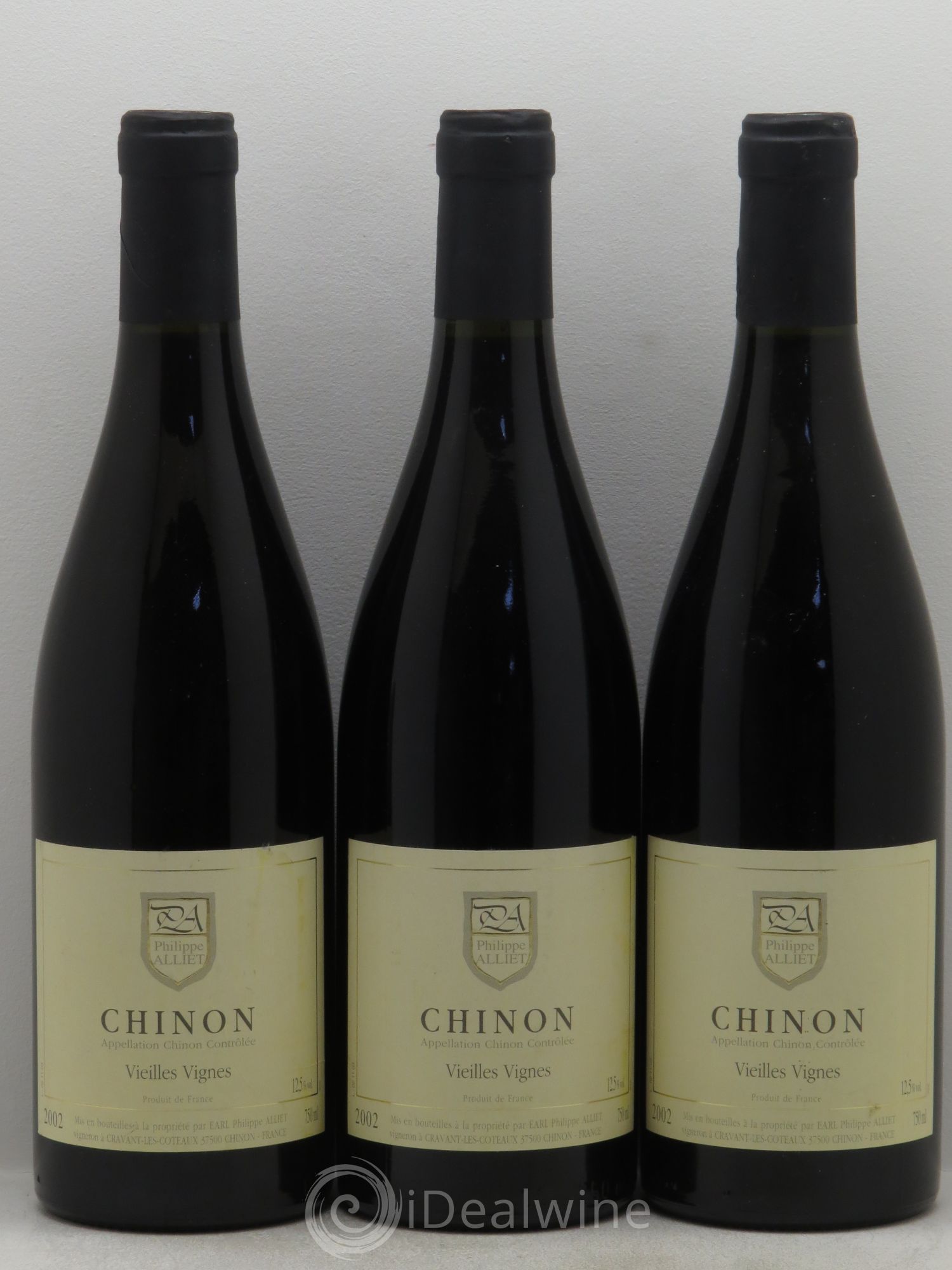 Chinon Vieilles Vignes Philippe Alliet 2002 - Lot de 3 bouteilles - 0
