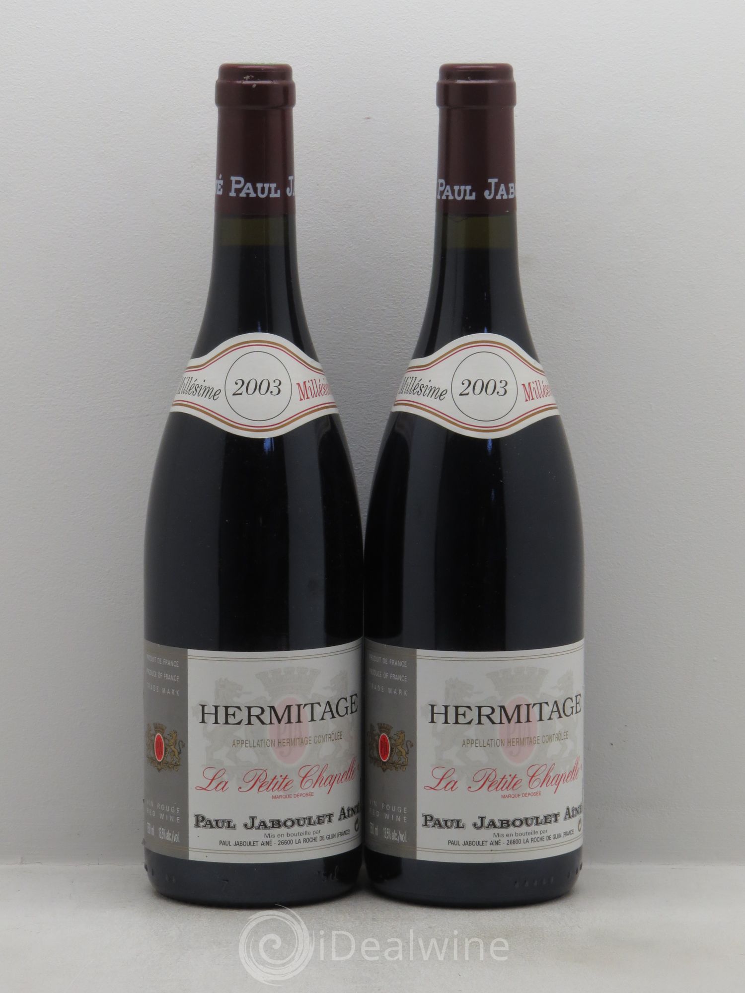 Hermitage La Petite Chapelle Paul Jaboulet Ainé 2003 - Lot de 2 bouteilles - 0