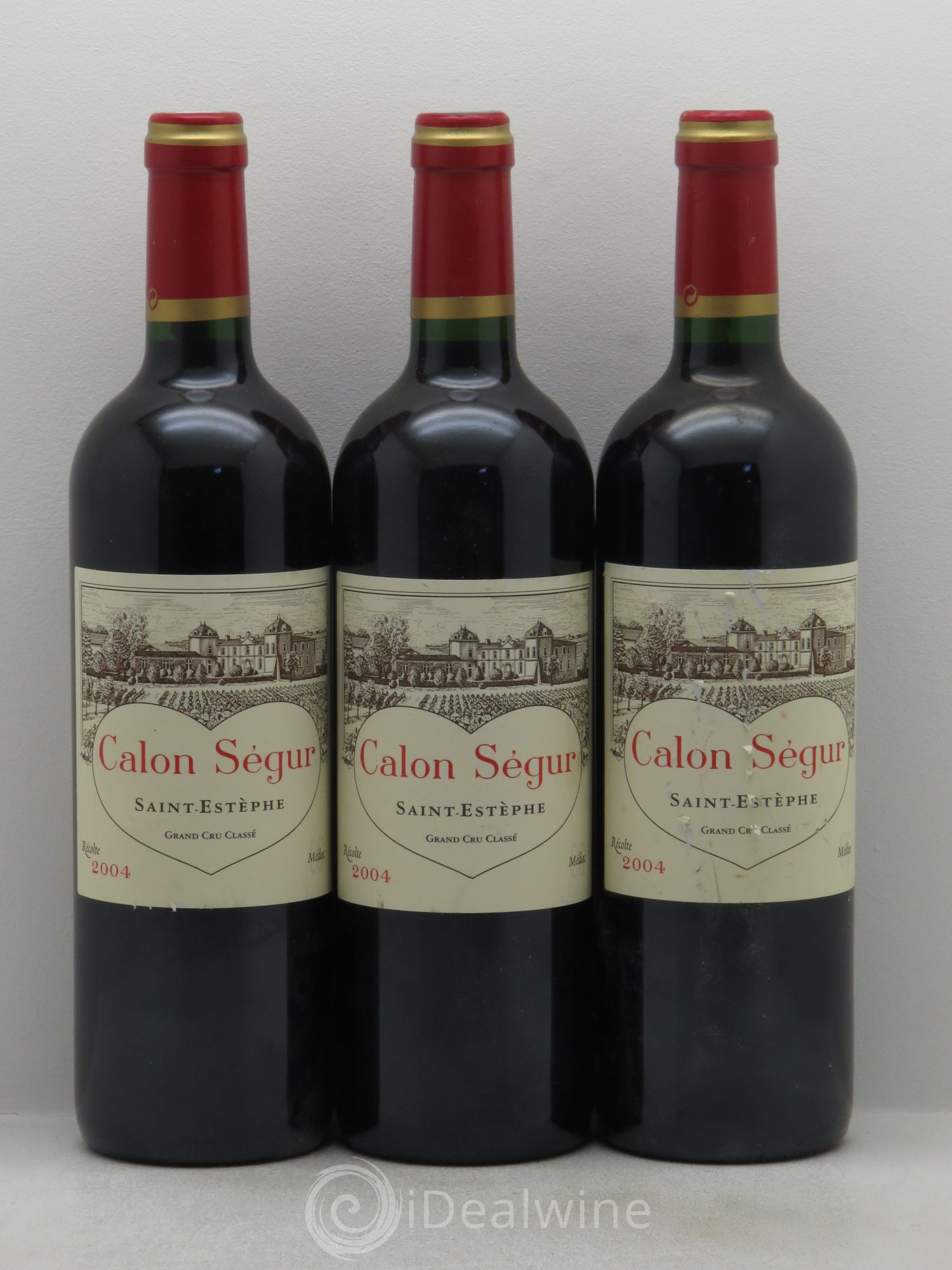 Château Calon Ségur 3ème Grand Cru Classé 2004 - Lot de 3 bouteilles - 0