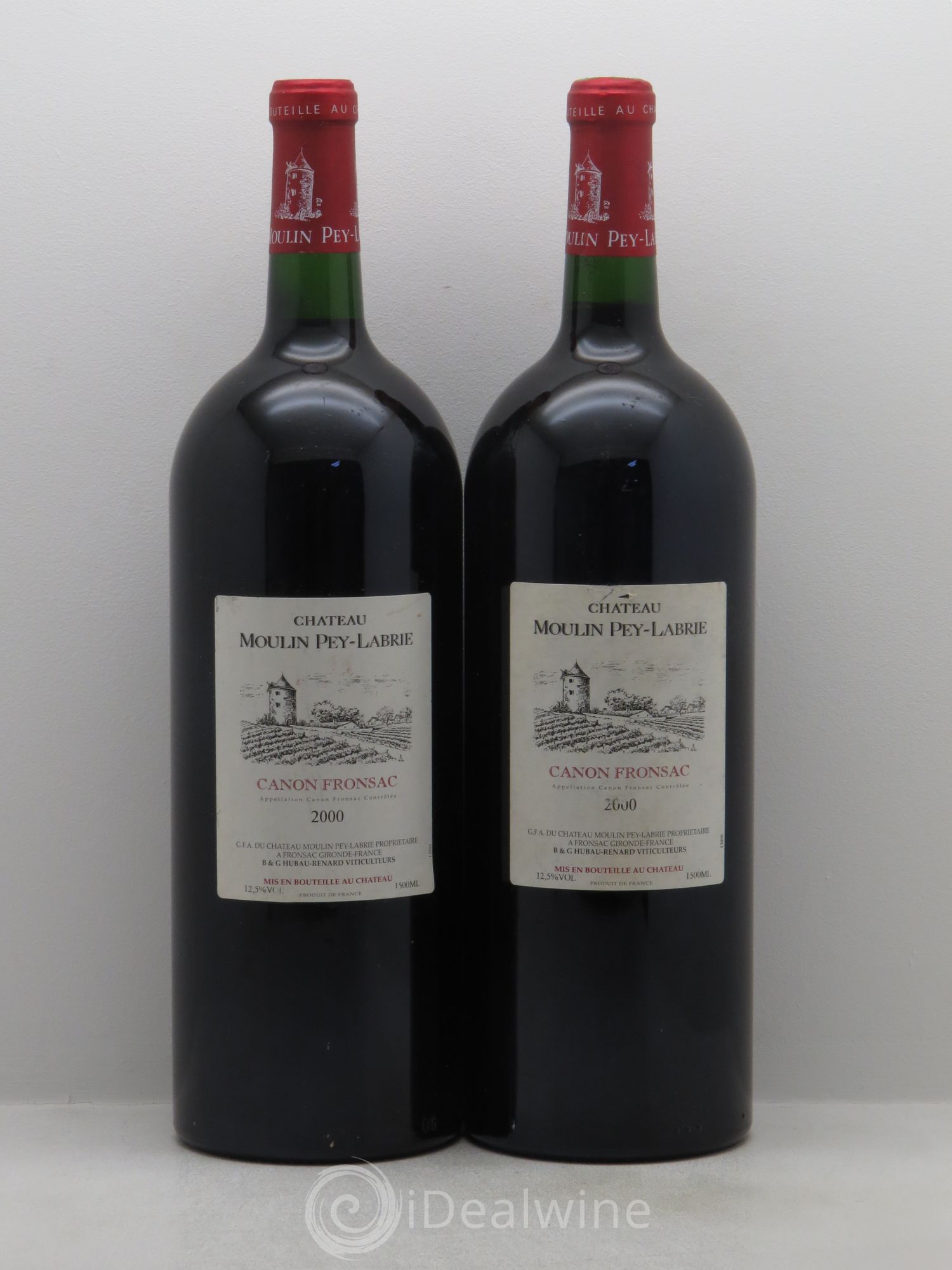 Château Moulin Pey-Labrie 2000 - Posten von 2 Magnum - 0