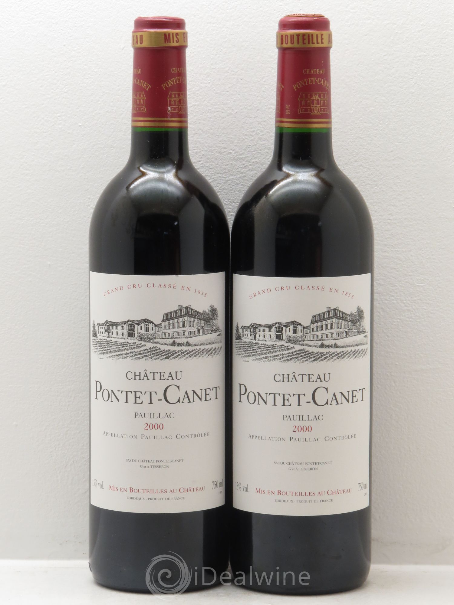 Château Pontet Canet 5ème Grand Cru Classé 2000 - Lot de 2 bouteilles - 0