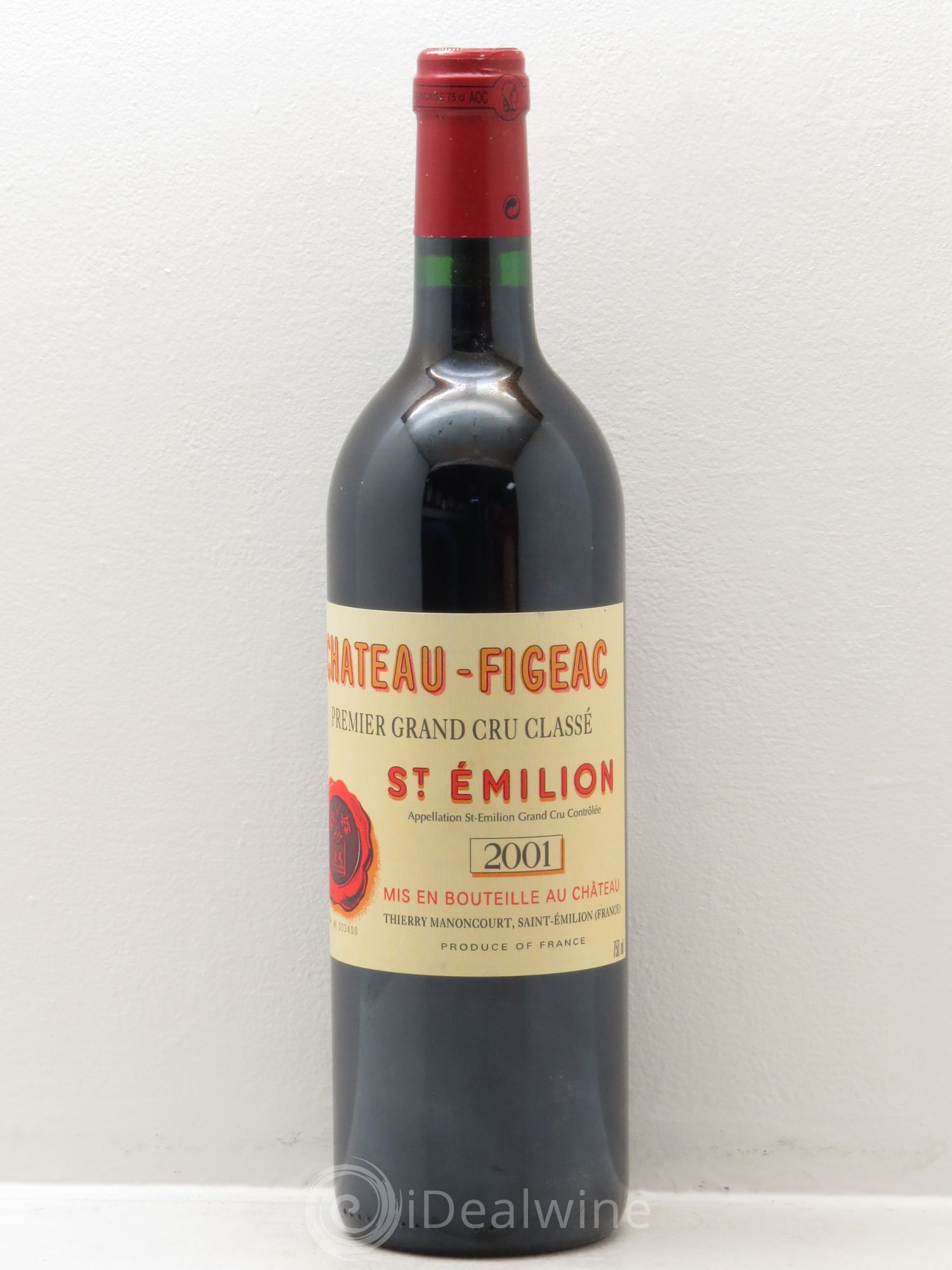 Château Figeac 1er Grand Cru Classé A 2001 - Lot de 1 bouteille - 0
