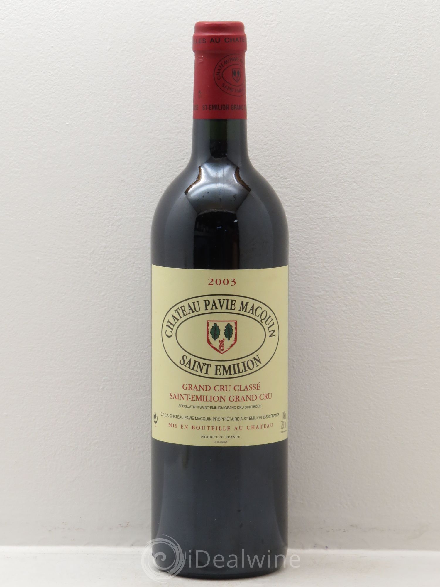 Château Pavie Macquin 1er Grand Cru Classé B 2003 - Lot de 1 bouteille - 0