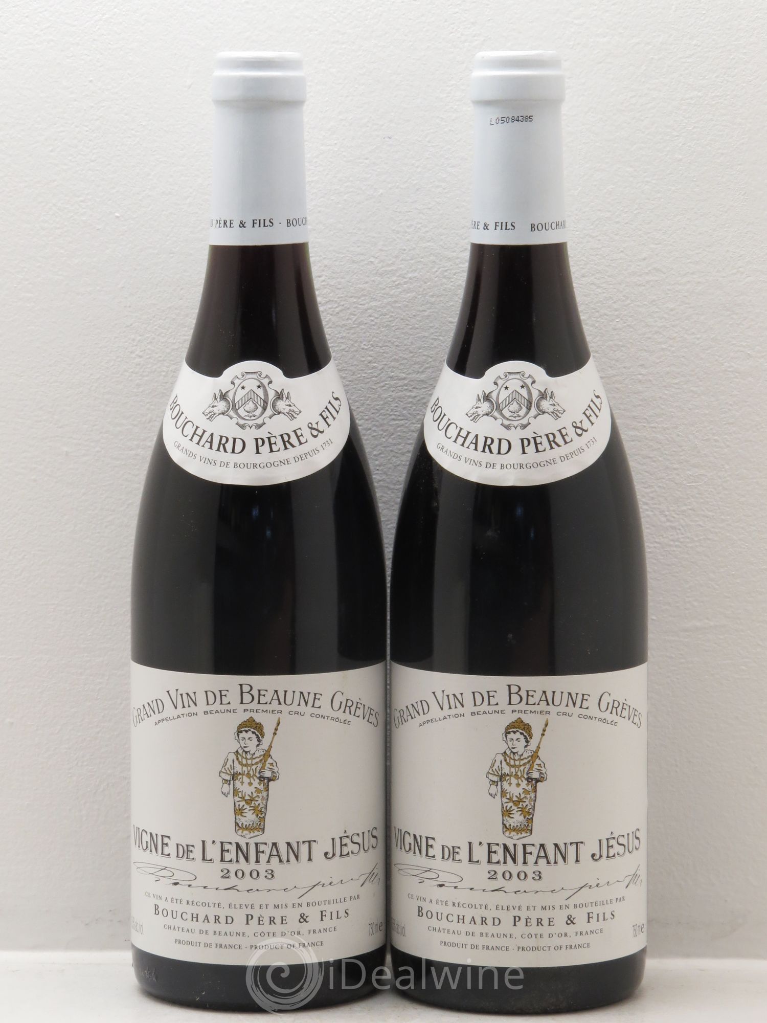 Beaune 1er Cru Grèves - Vigne de l'Enfant Jésus Bouchard Père & Fils 2003 - Lot de 2 bouteilles - 0