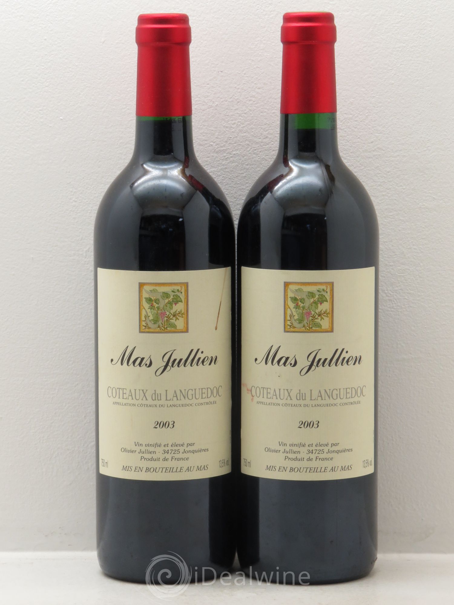 Terrasses du Larzac Mas Jullien Olivier Jullien 2003 - Lot de 2 bouteilles - 0