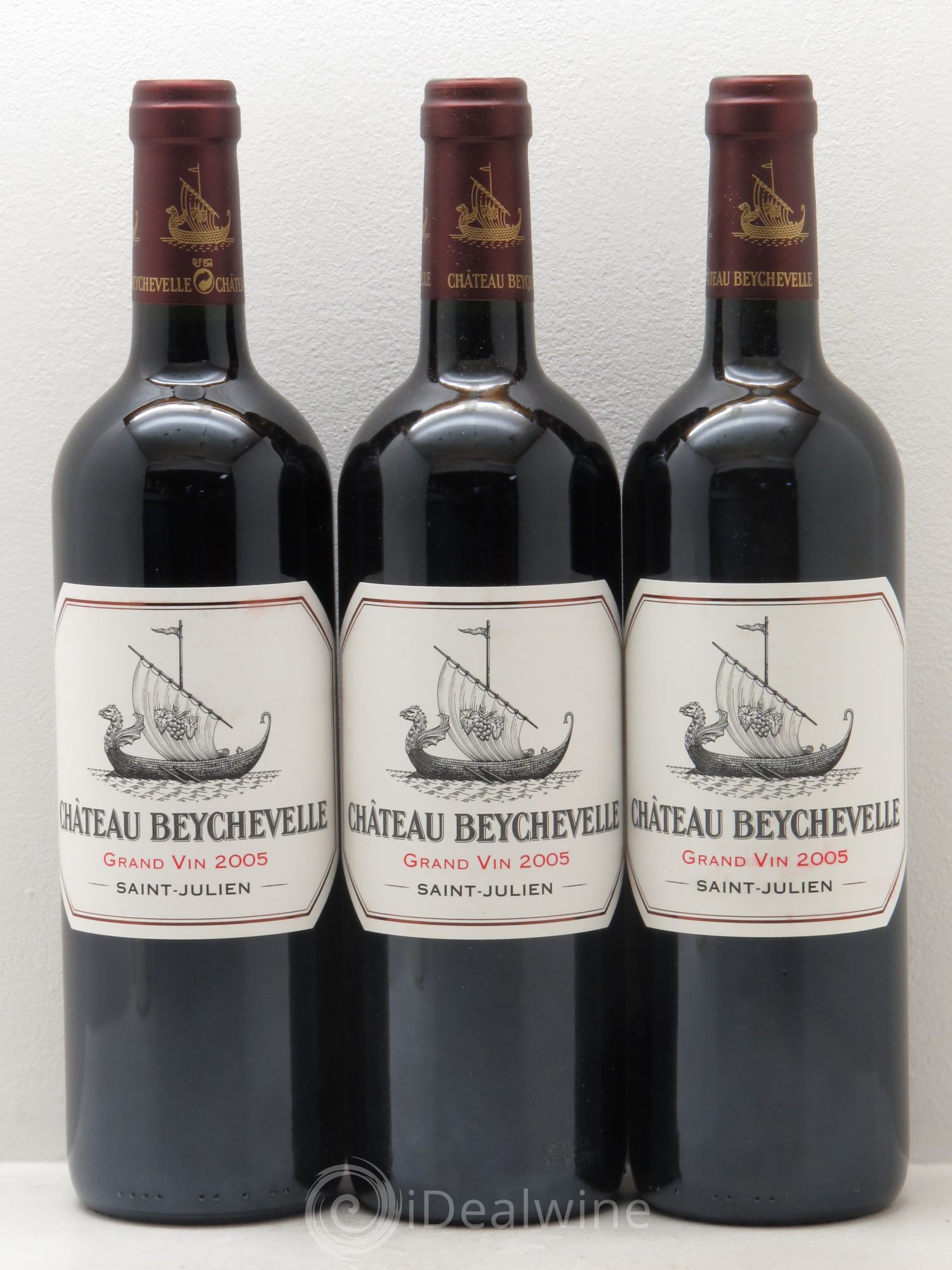 Château Beychevelle 4ème Grand Cru Classé 2005 - Lot de 3 bouteilles - 0