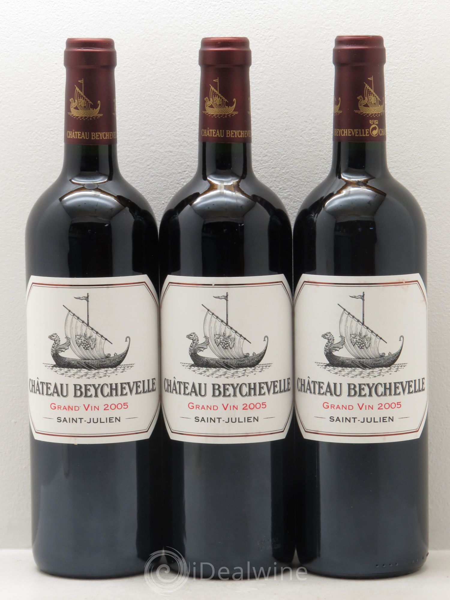 Château Beychevelle 4ème Grand Cru Classé 2005 - Lot de 3 bouteilles - 0