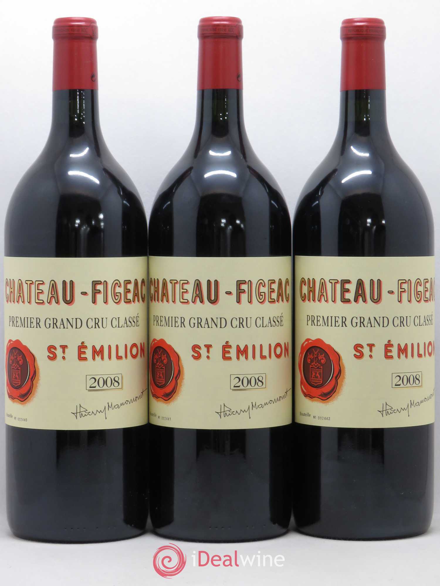 Château Figeac 1er Grand Cru Classé A 2008 - Lot de 3 magnums - 0