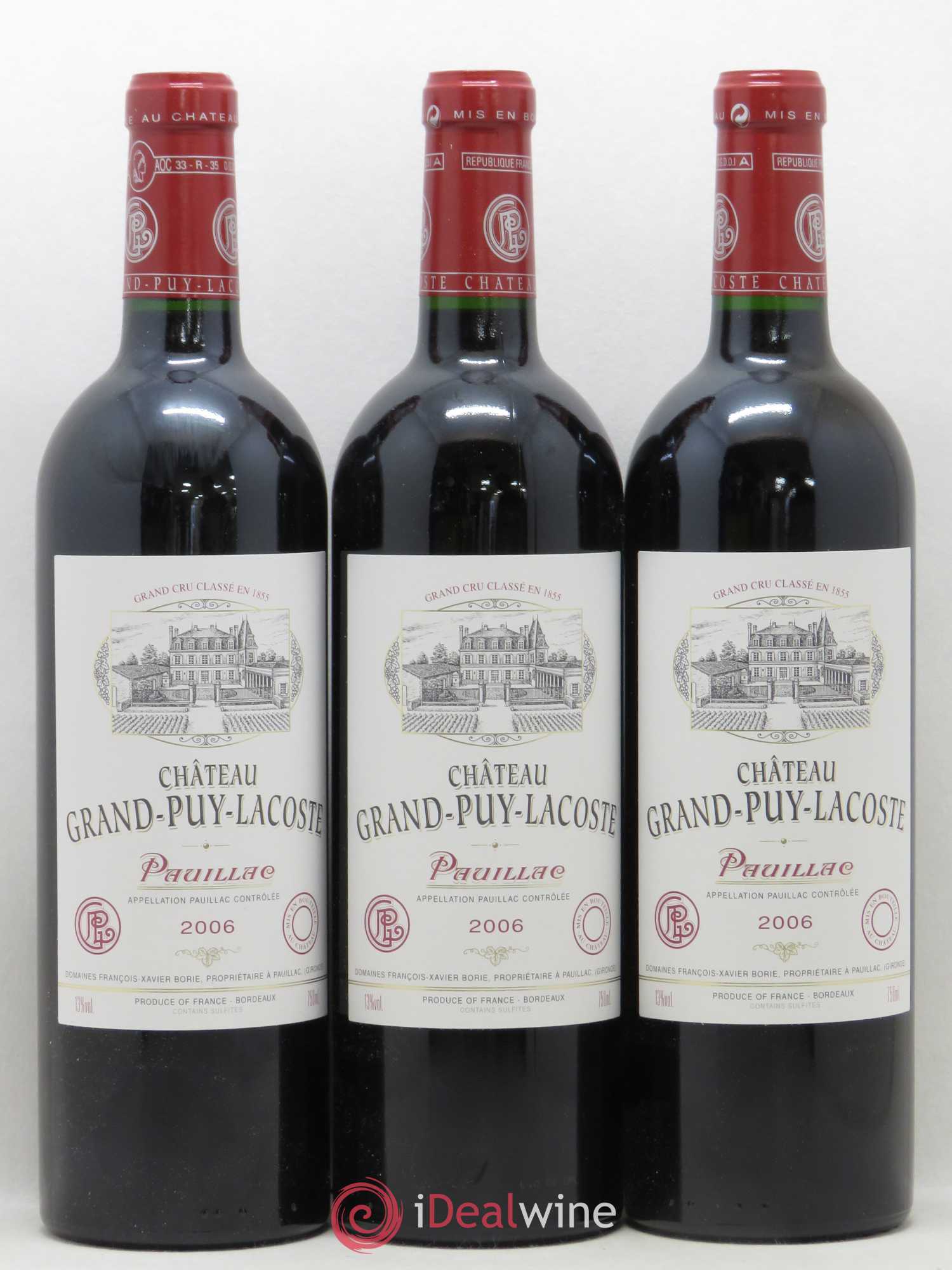 Château Grand Puy Lacoste 5ème Grand Cru Classé 2006 - Lotto di 6 bottiglie - 1