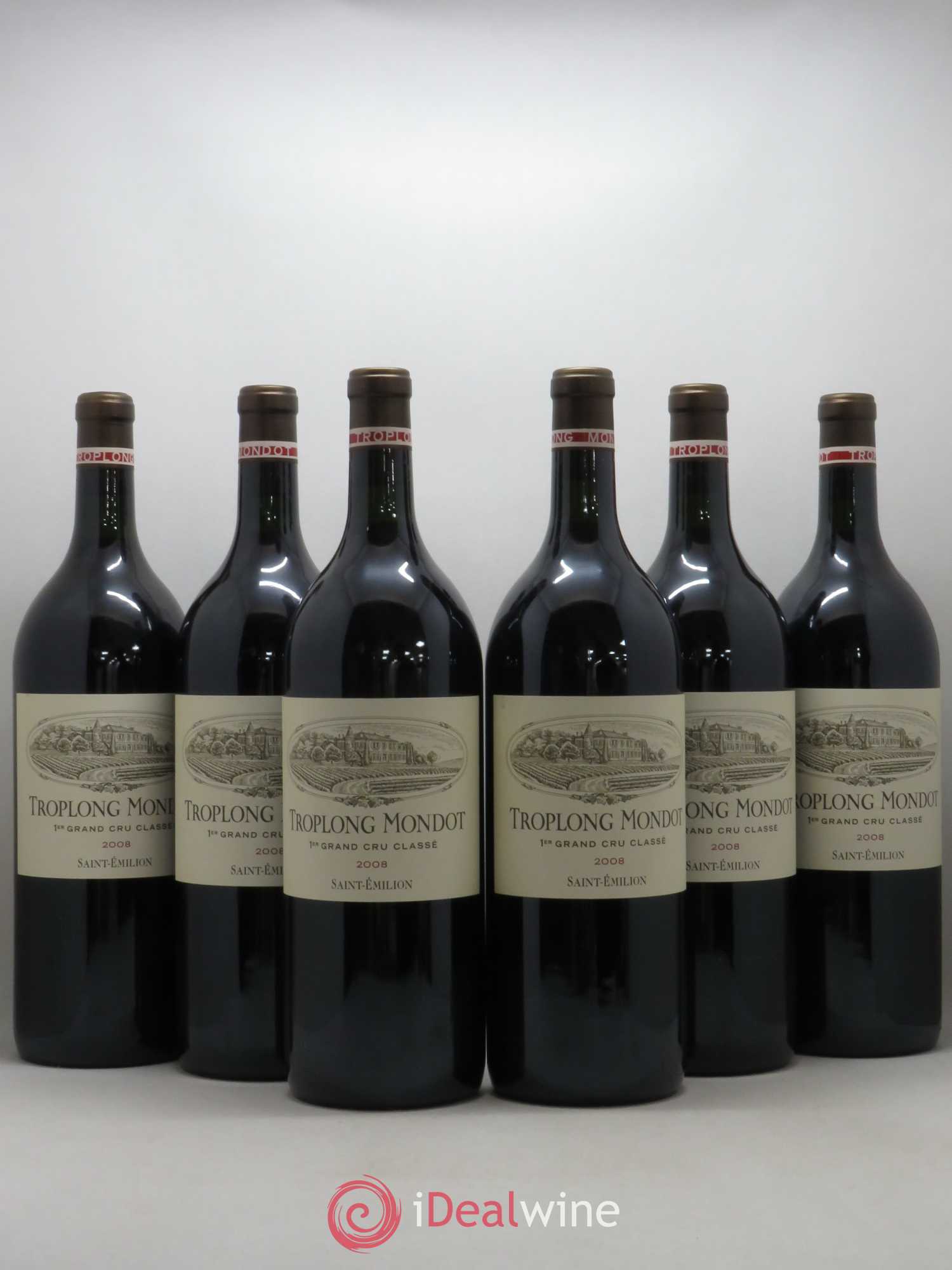 Château Troplong Mondot 1er Grand Cru Classé B 2008 - Lot de 6 magnums - 0
