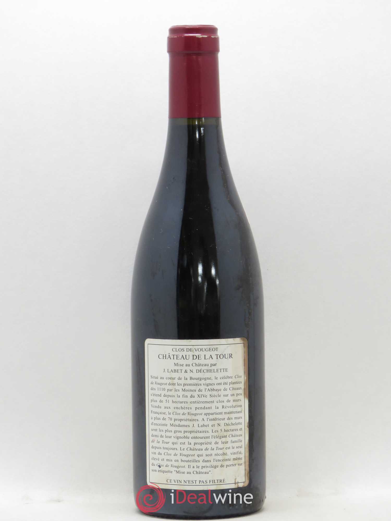 Clos de Vougeot Grand Cru Vieilles Vignes Château de La Tour 2003 - Lot de 1 bouteille - 1
