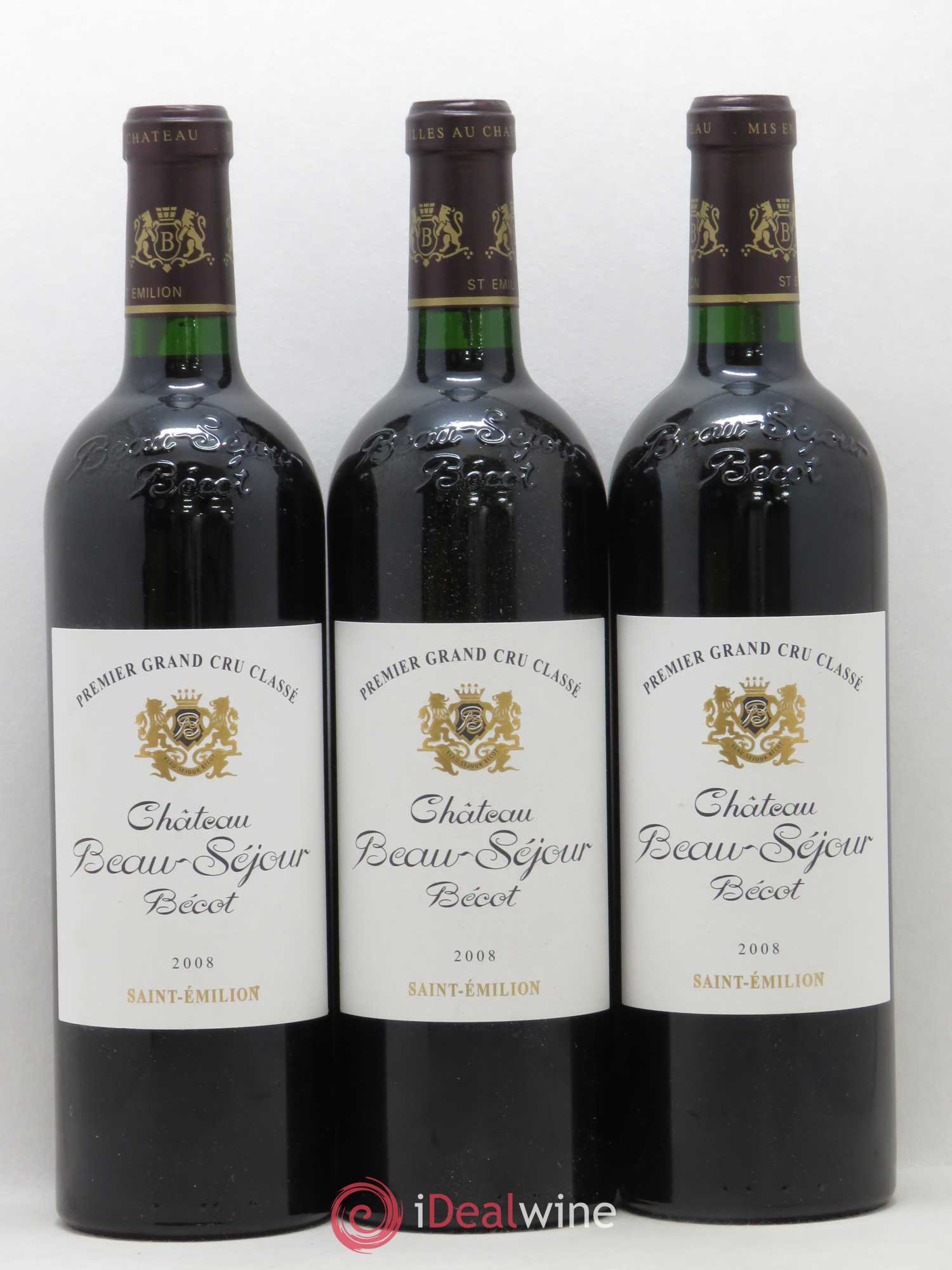 Château Beau-Séjour Bécot 1er Grand Cru Classé B  (sans prix de réserve) 2008 - Lot de 6 bouteilles - 1