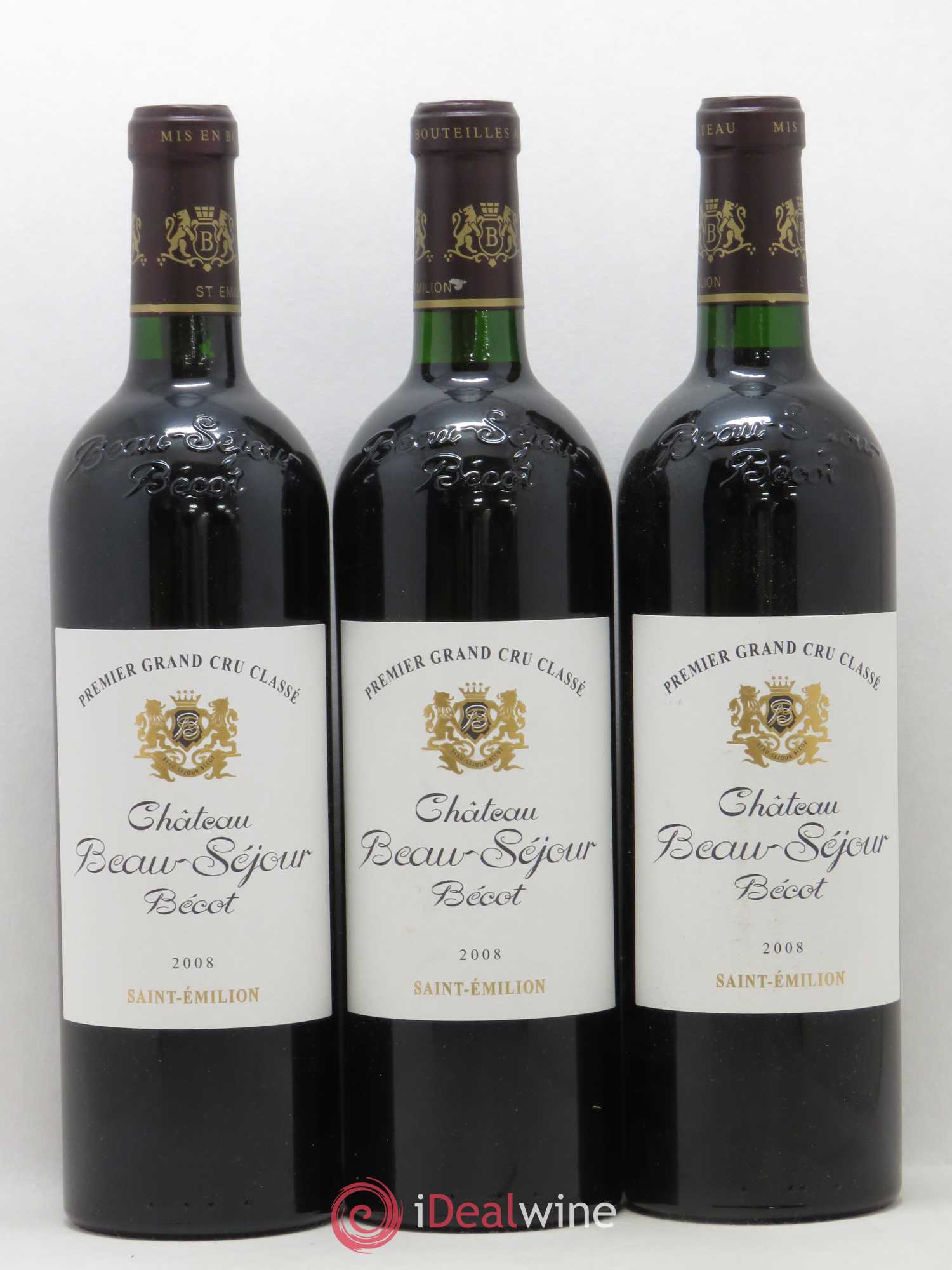 Château Beau-Séjour Bécot 1er Grand Cru Classé B  (sans prix de réserve) 2008 - Lot de 6 bouteilles - 2