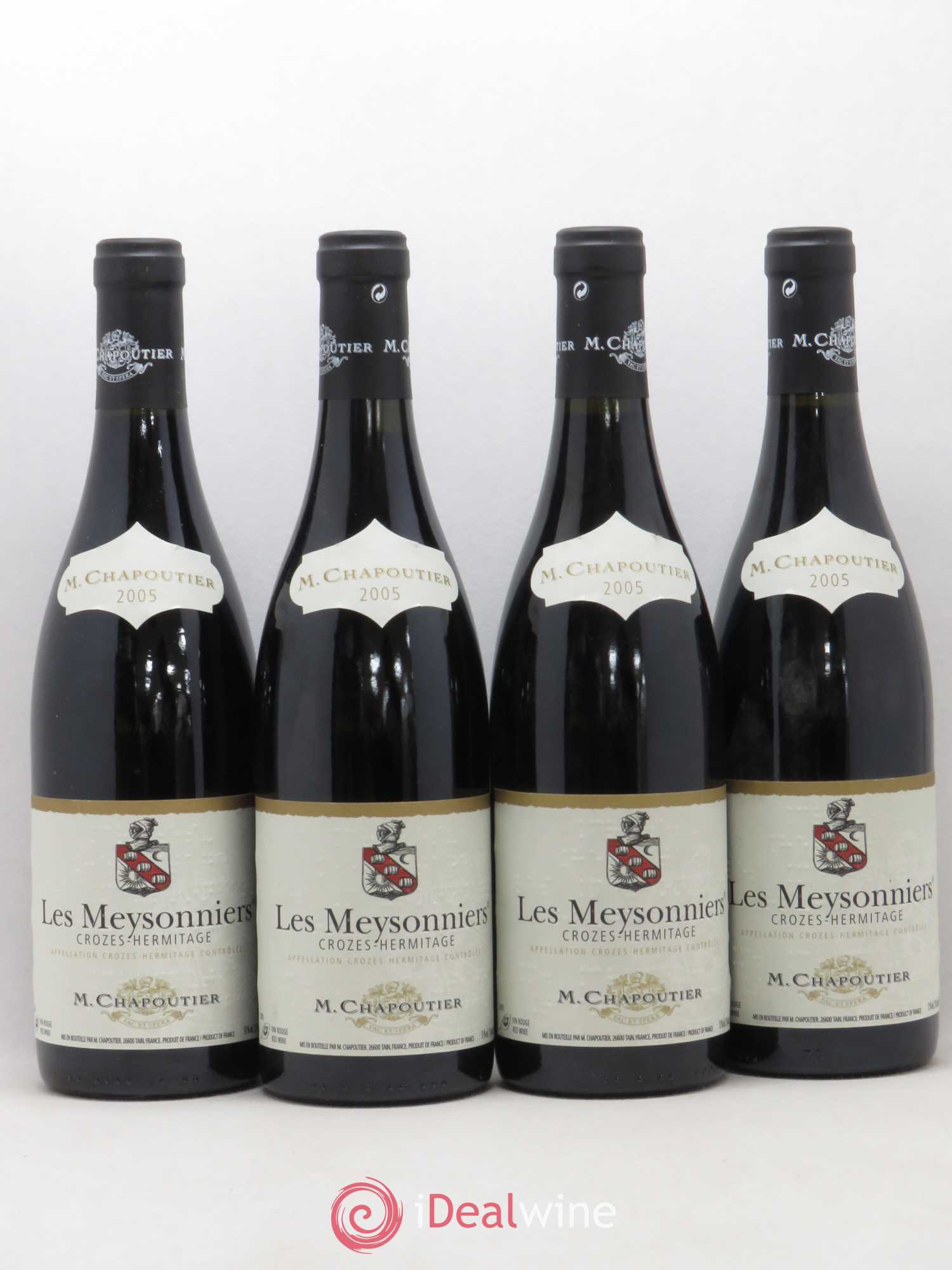 Crozes-Hermitage Les Meysonniers Chapoutier 2005 - Posten von 4 Flaschen - 0