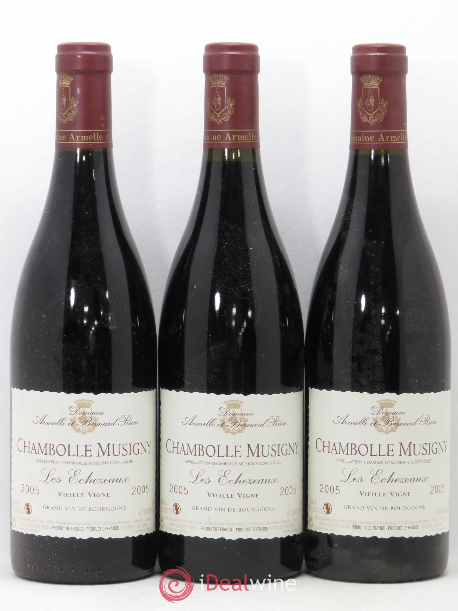 Chambolle-Musigny Les Echezeaux Vieilles Vignes Bernard Rion 2005 - Posten von 3 Flaschen - 0