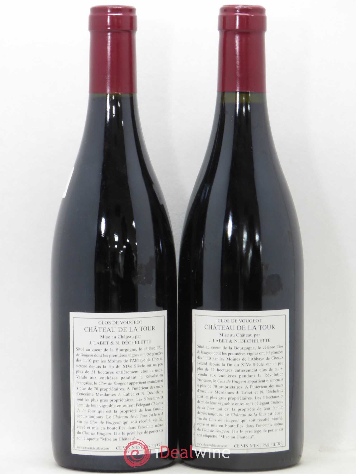 Clos de Vougeot Grand Cru Vieilles Vignes Château de La Tour (sans prix de réserve) 2005 - Lot de 2 bouteilles - 1