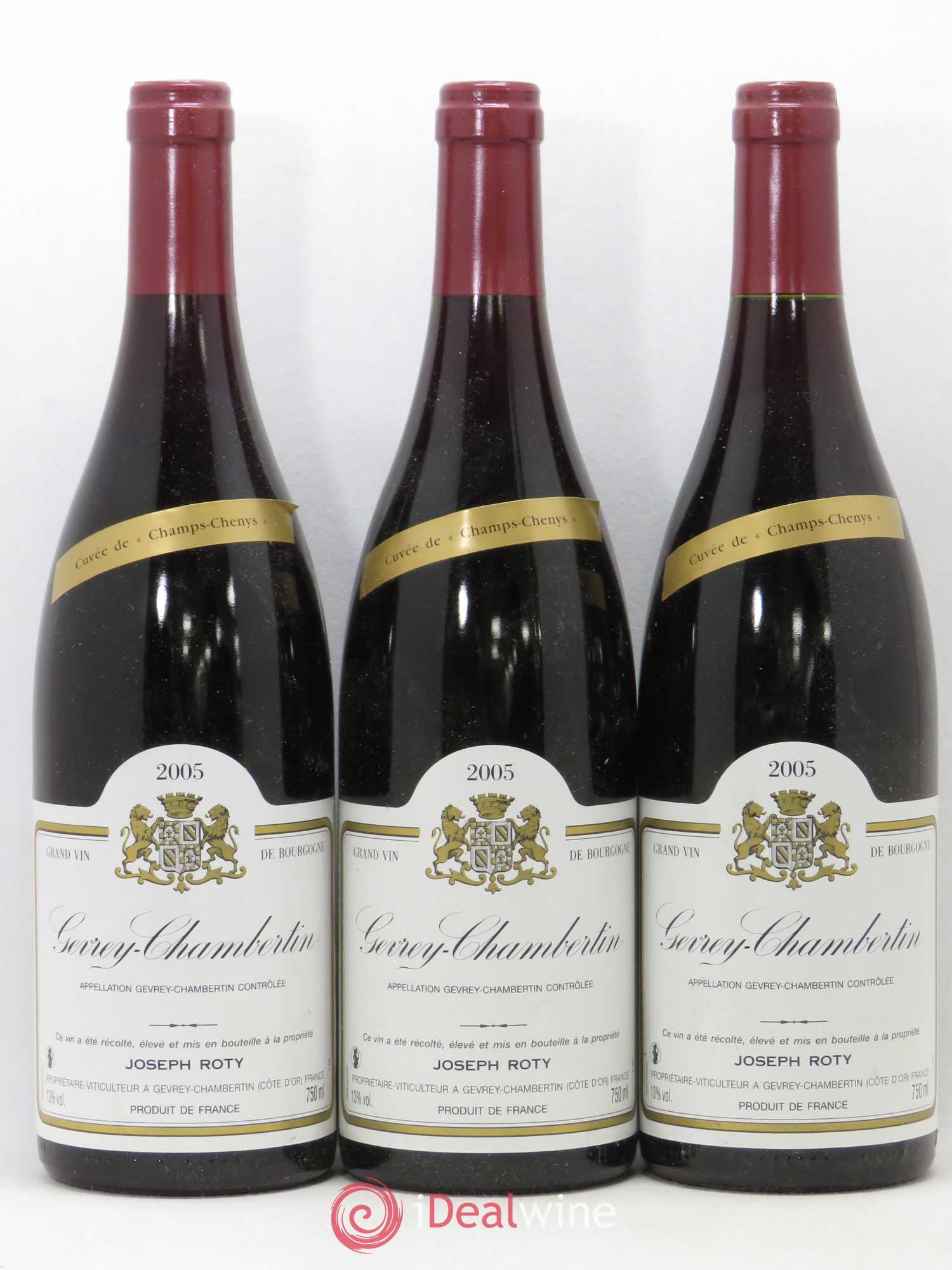 Gevrey-Chambertin Cuvée de Champs-Chenys Joseph Roty (Domaine) 2005 - Lot de 3 bouteilles - 0