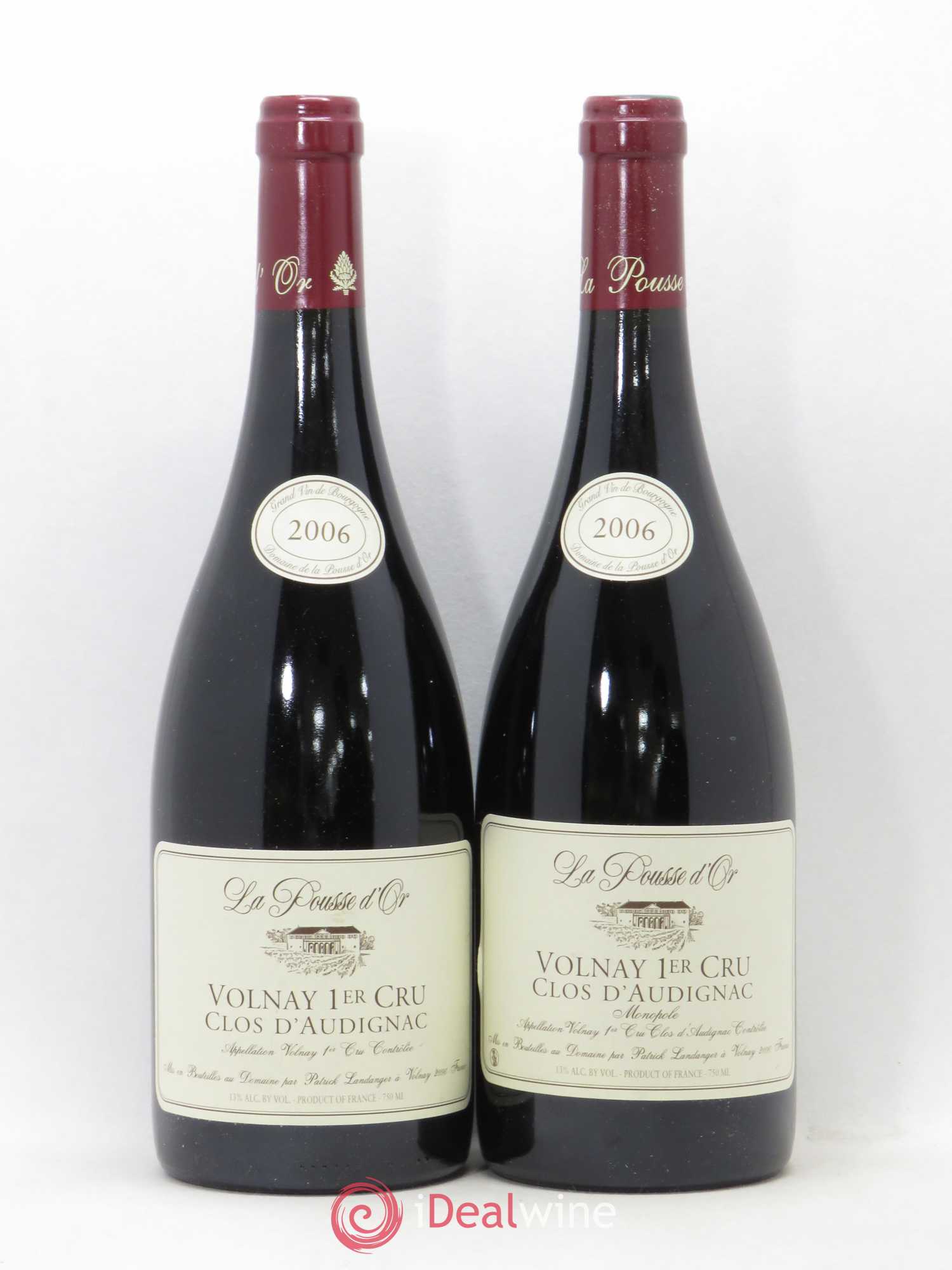 Volnay 1er Cru Clos d'Audignac La Pousse d'Or (Domaine de) (sans prix de réserve) 2006 - Lot de 2 bouteilles - 0