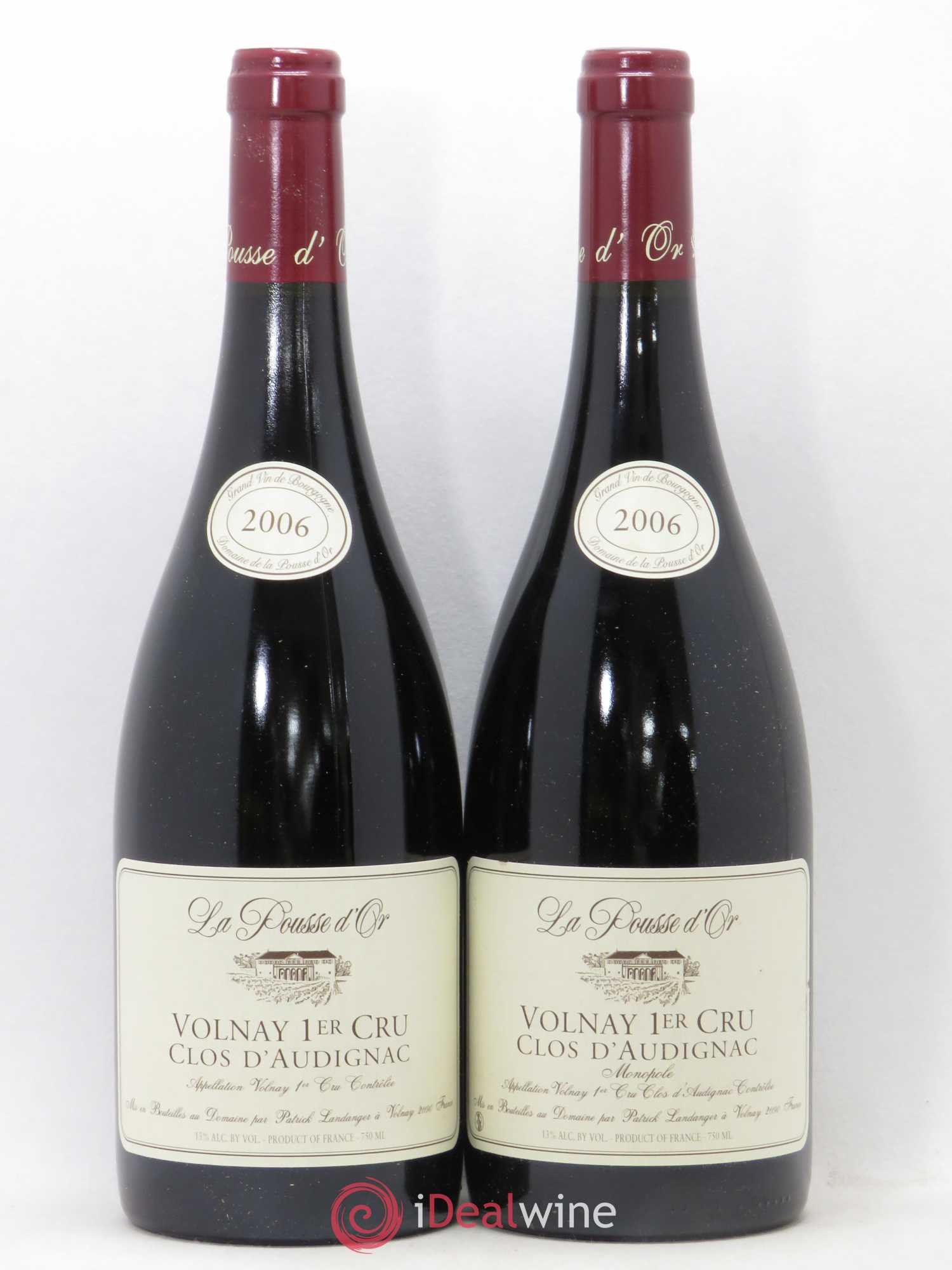 Volnay 1er Cru Clos d'Audignac La Pousse d'Or (Domaine de) (sans prix de réserve) 2006 - Lot de 2 bouteilles - 0