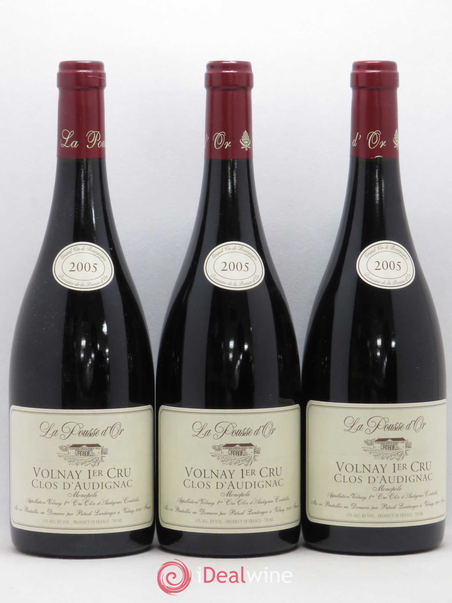 Volnay 1er Cru Clos d'Audignac La Pousse d'Or (Domaine de) 2005 - Lot de 3 bouteilles - 0