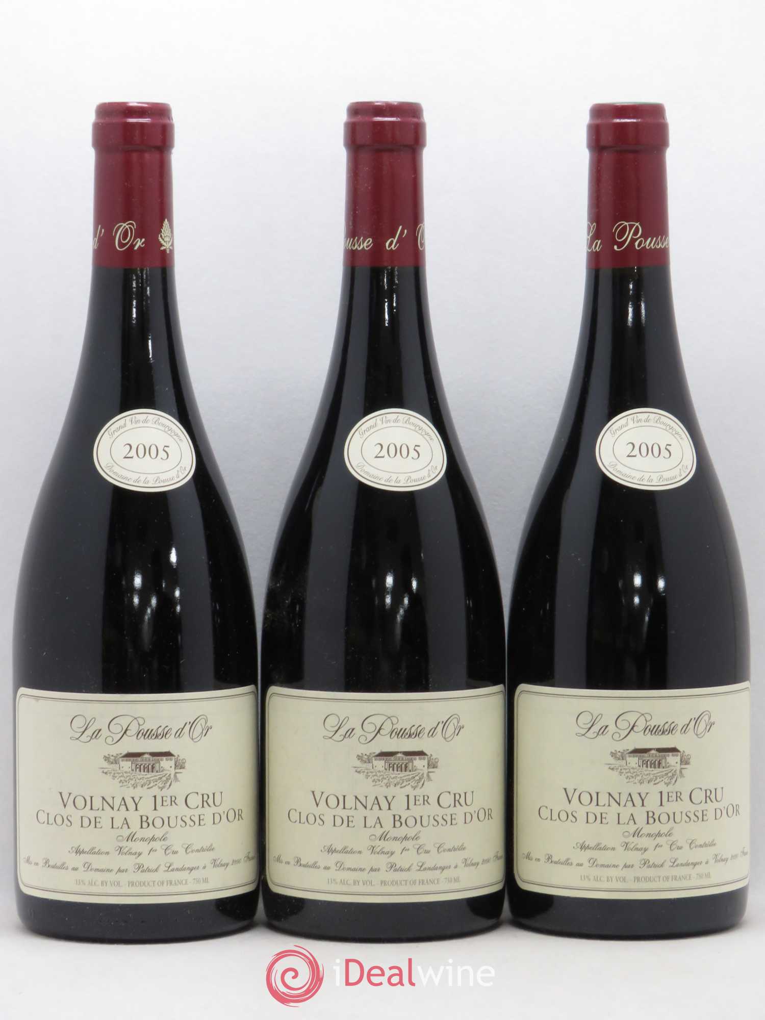 Volnay 1er Cru Clos de la Bousse d'Or La Pousse d'Or (Domaine de) 2005 - Lot de 3 bouteilles - 0